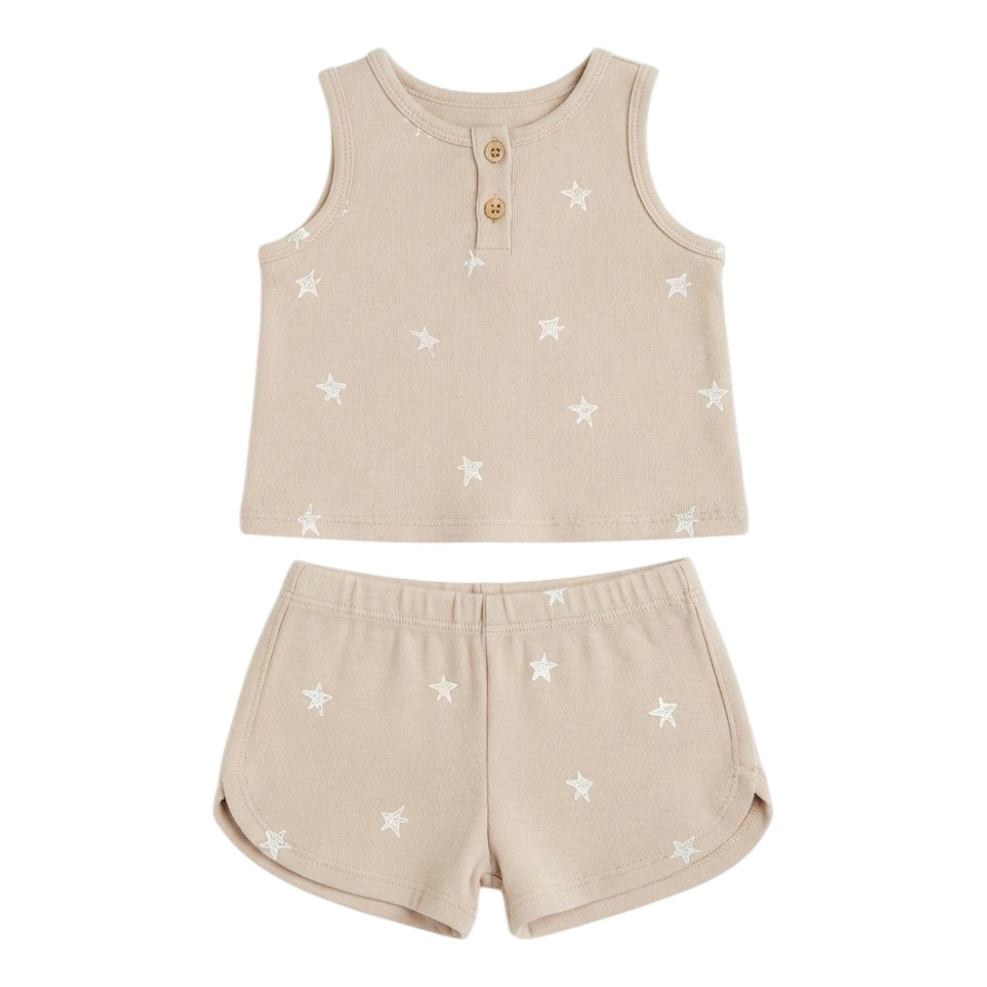 Kids Girl's Printed Sleepwear Set 2Pieces,Beige