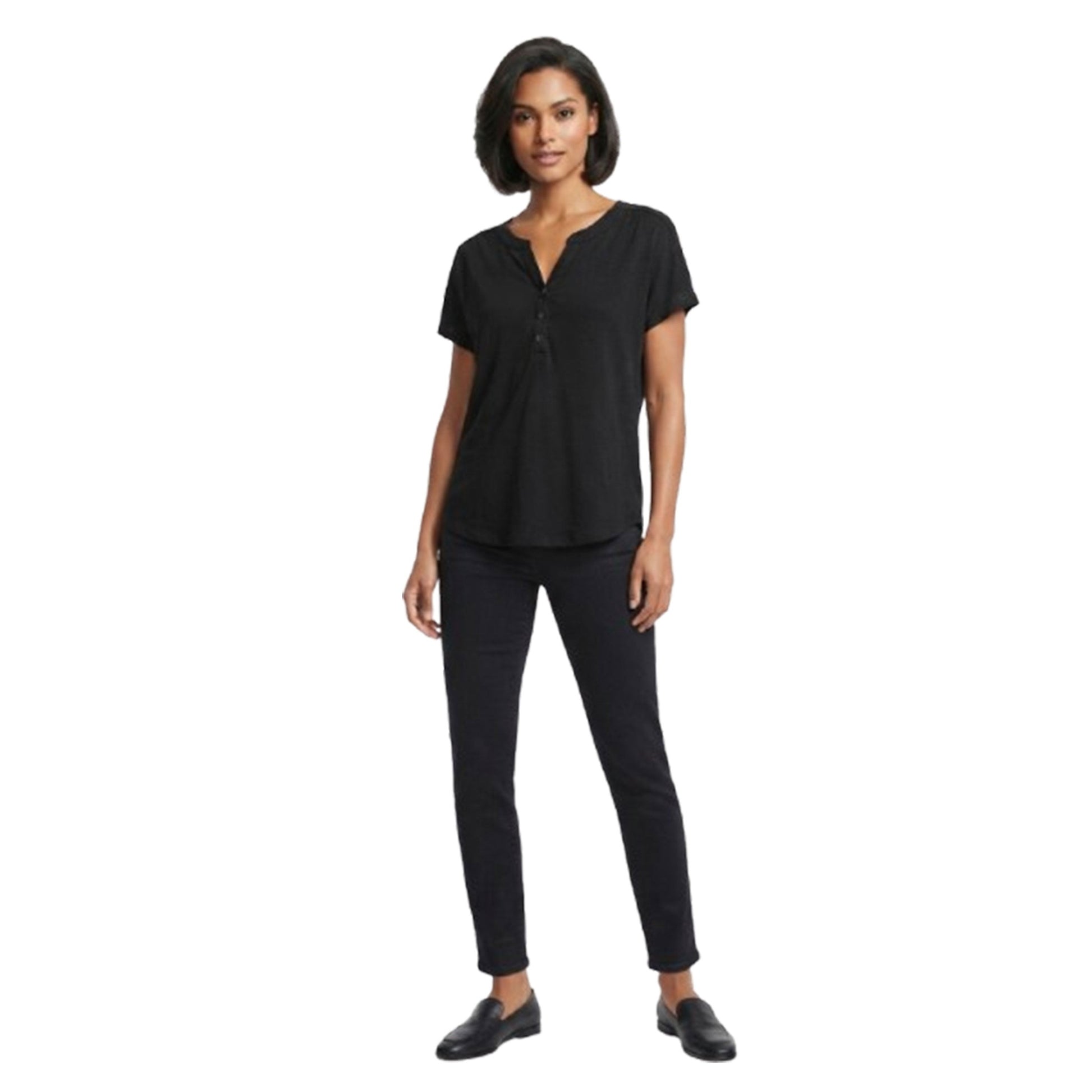 Women's Plain Solid Top,Black
