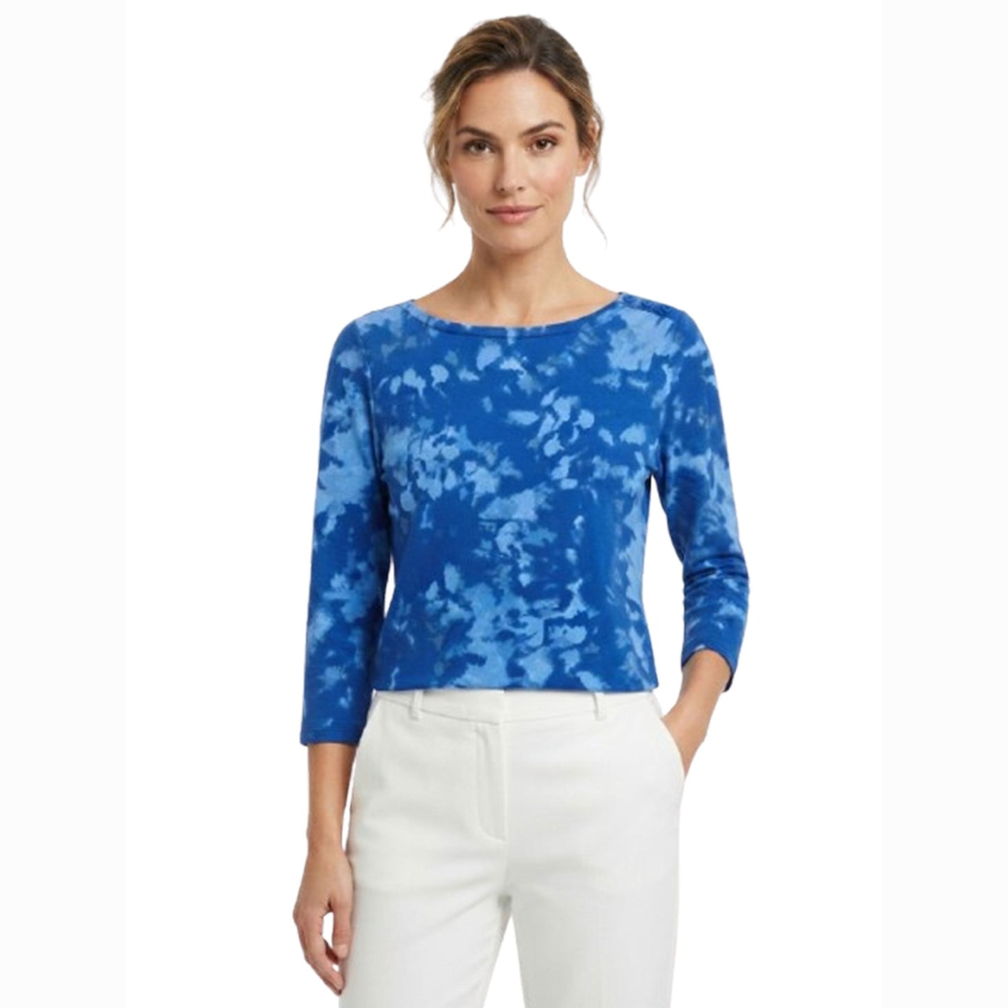 Women's Colorblocked Top,Navy Blue