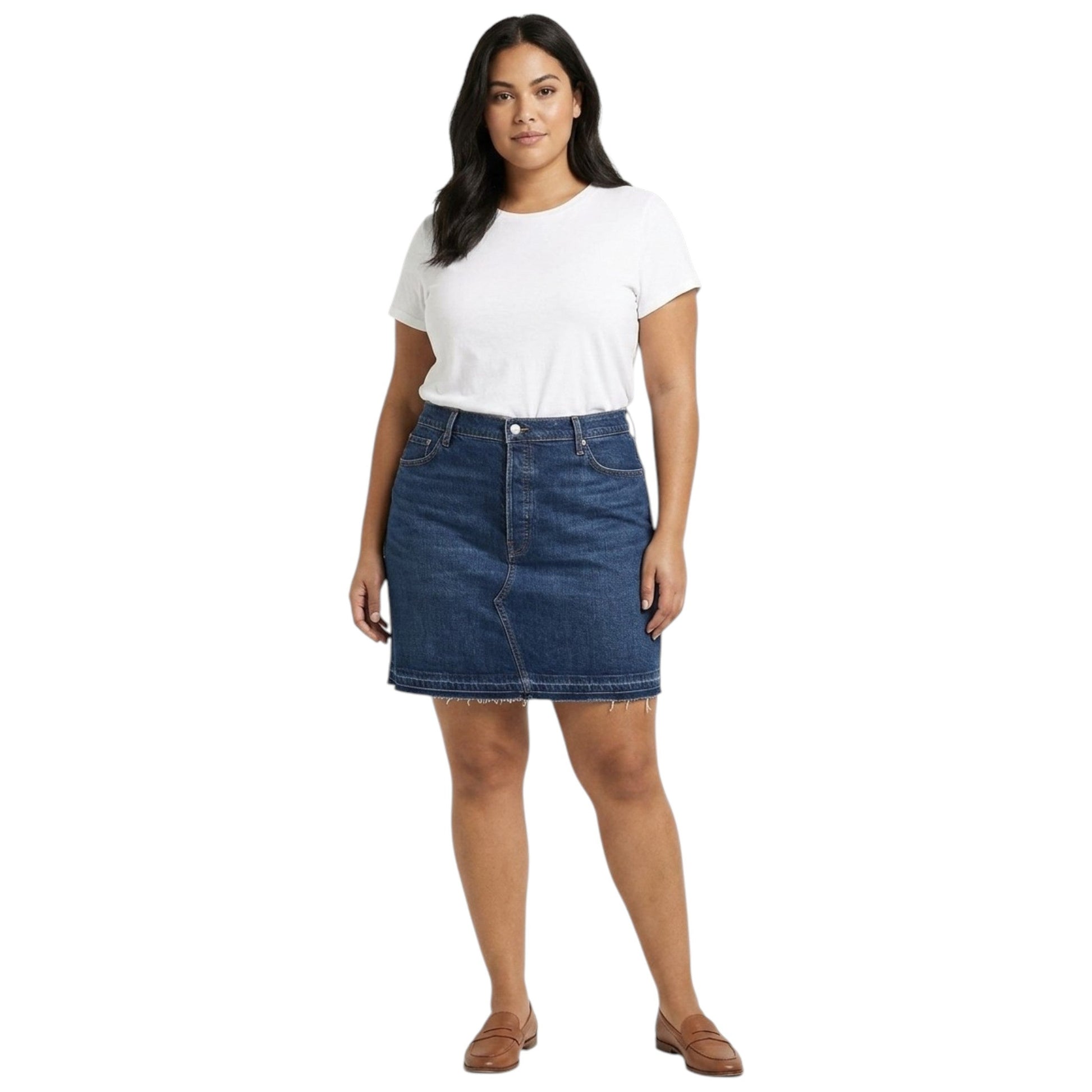 Women's Plain Skirt,Dusty Blue