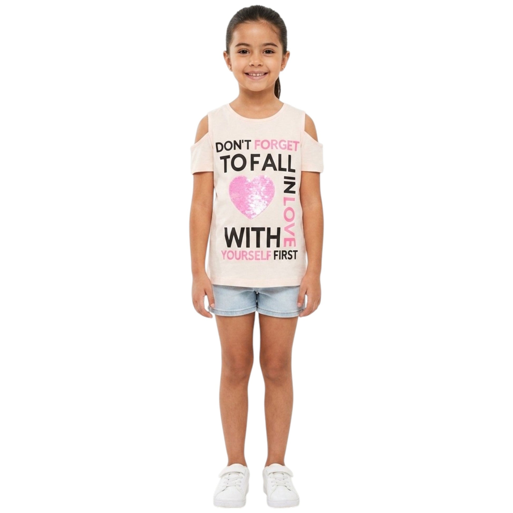 Kids Girl's Printed Top,Beige