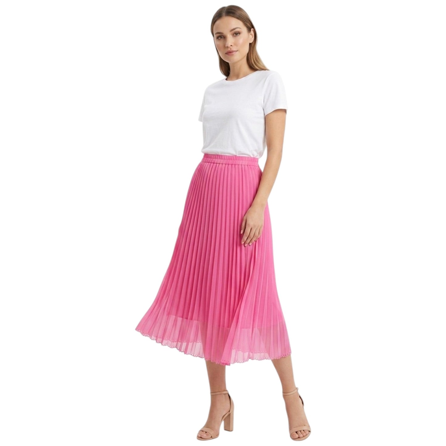 Women's Plain Skirt,pink