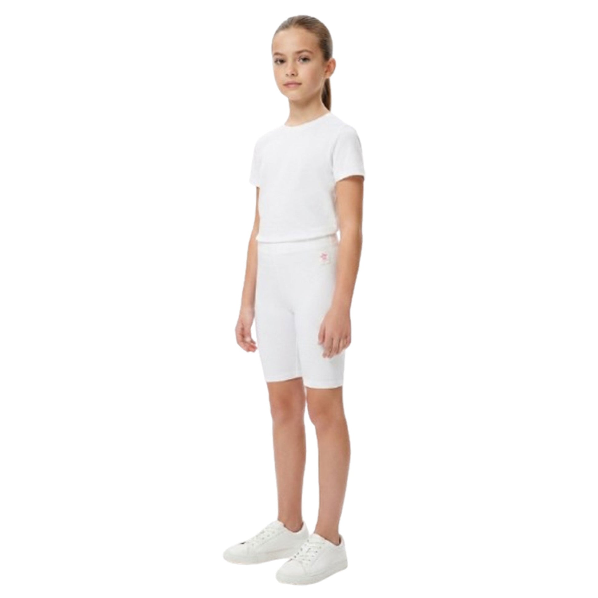 Kids Girl's Textured Short,White