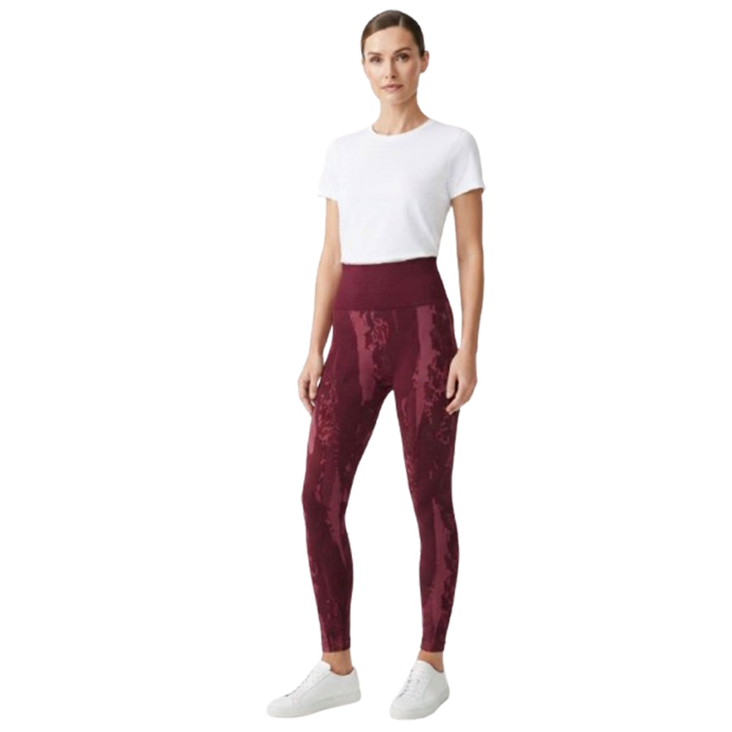 Women's Printed Legging,Burgandy