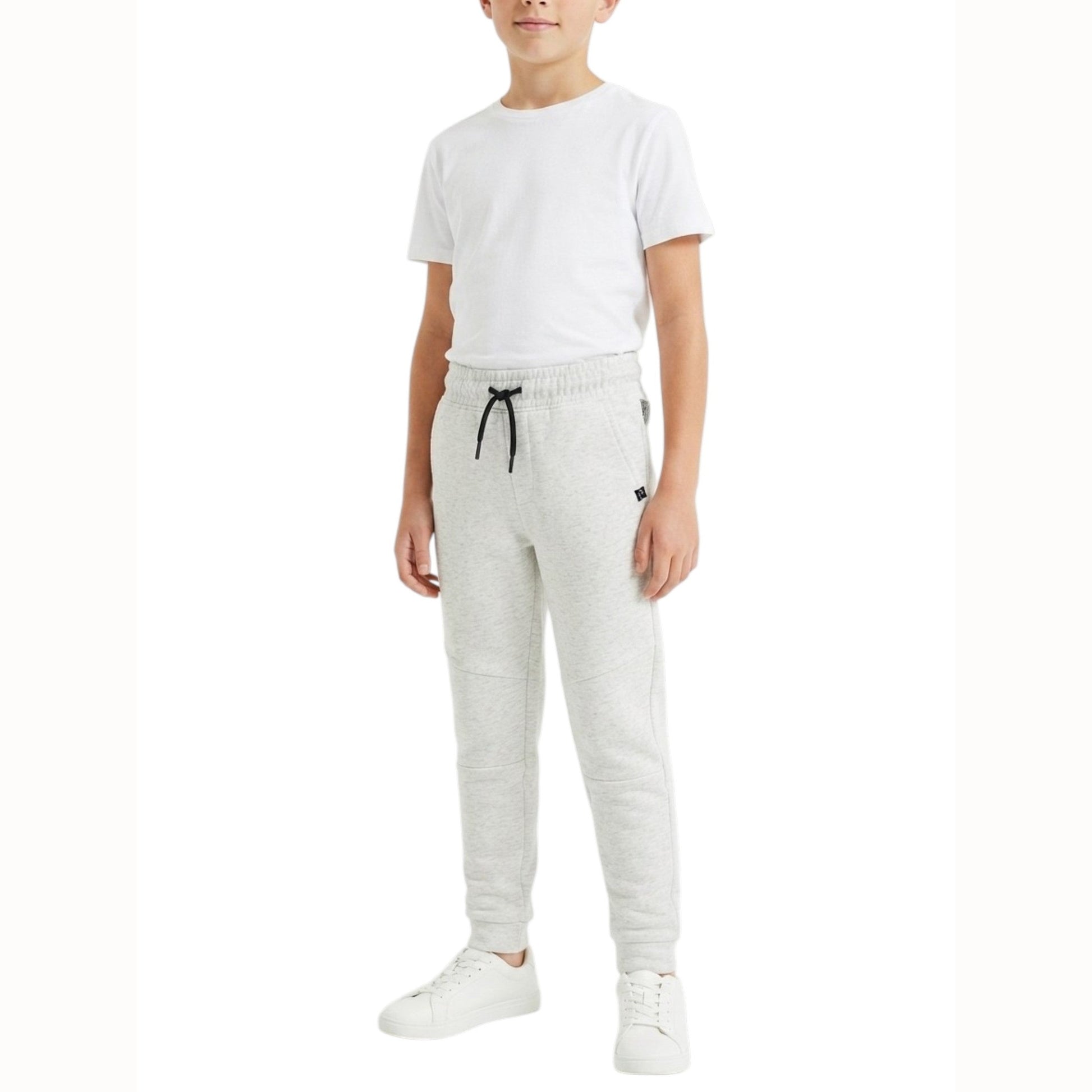 Kids Boy's Plain Solid Pant,Light Grey