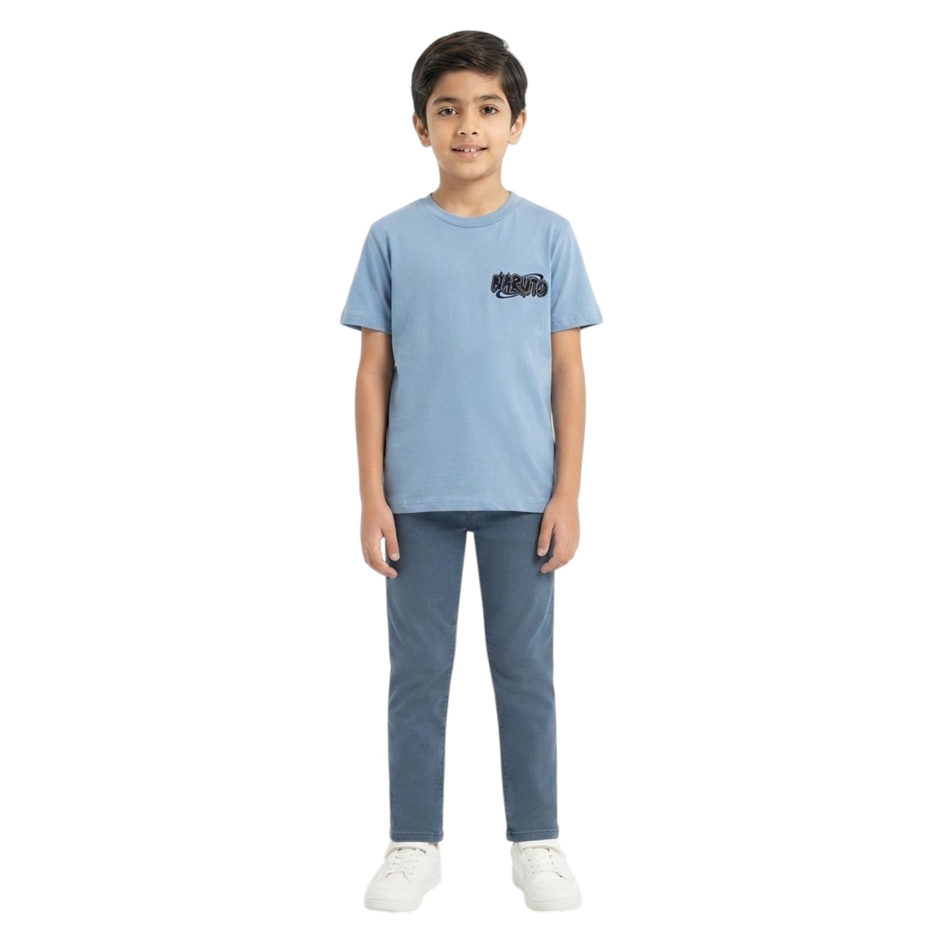Kids Boy's Printed Back Top,Dusty Blue