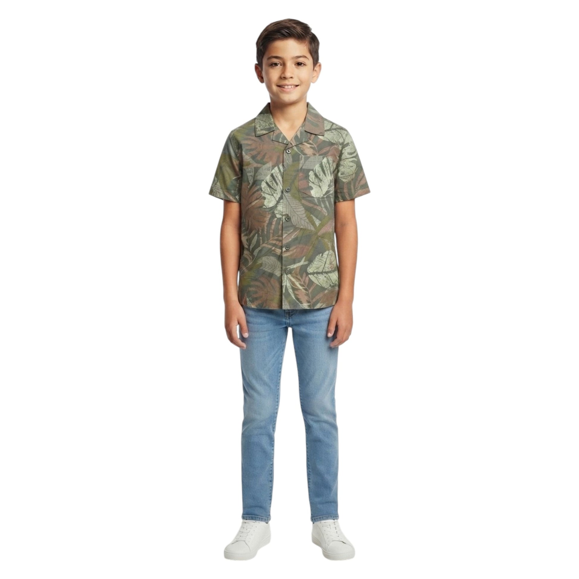 Kids Boy's Printed Dress Shirt,Multi