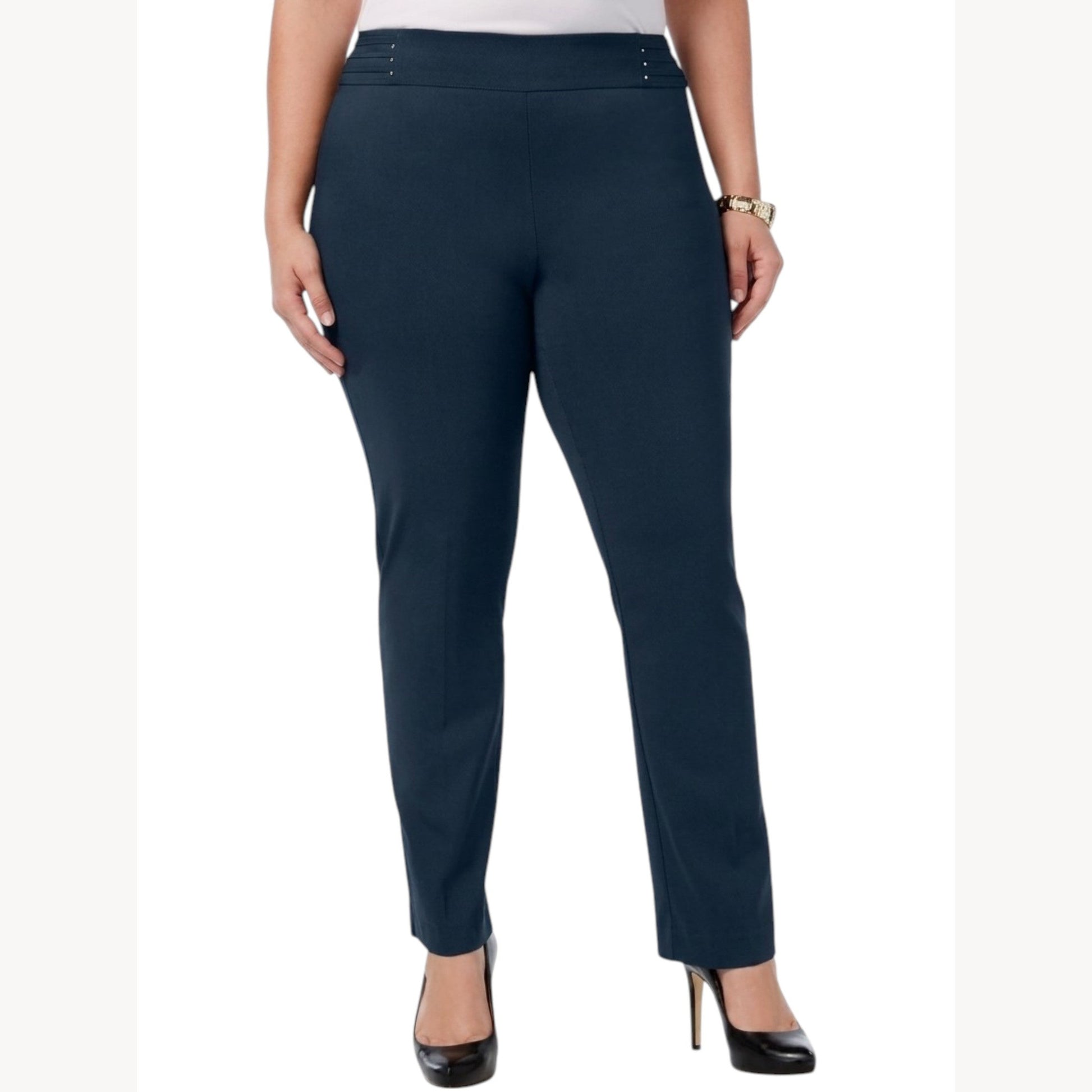 Women's Plain Solid Pant,Navy