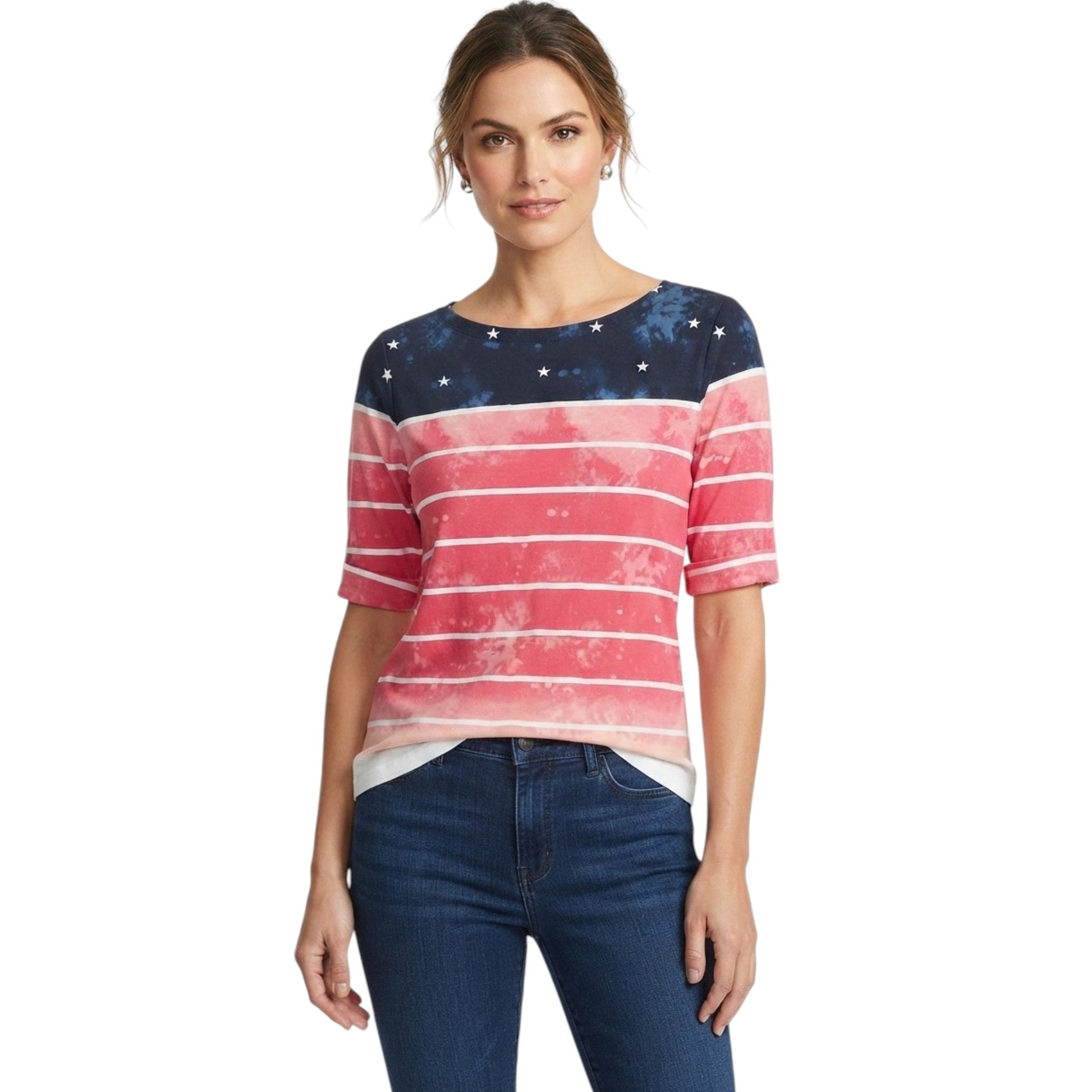 Women's Colorblocked Top,Multi