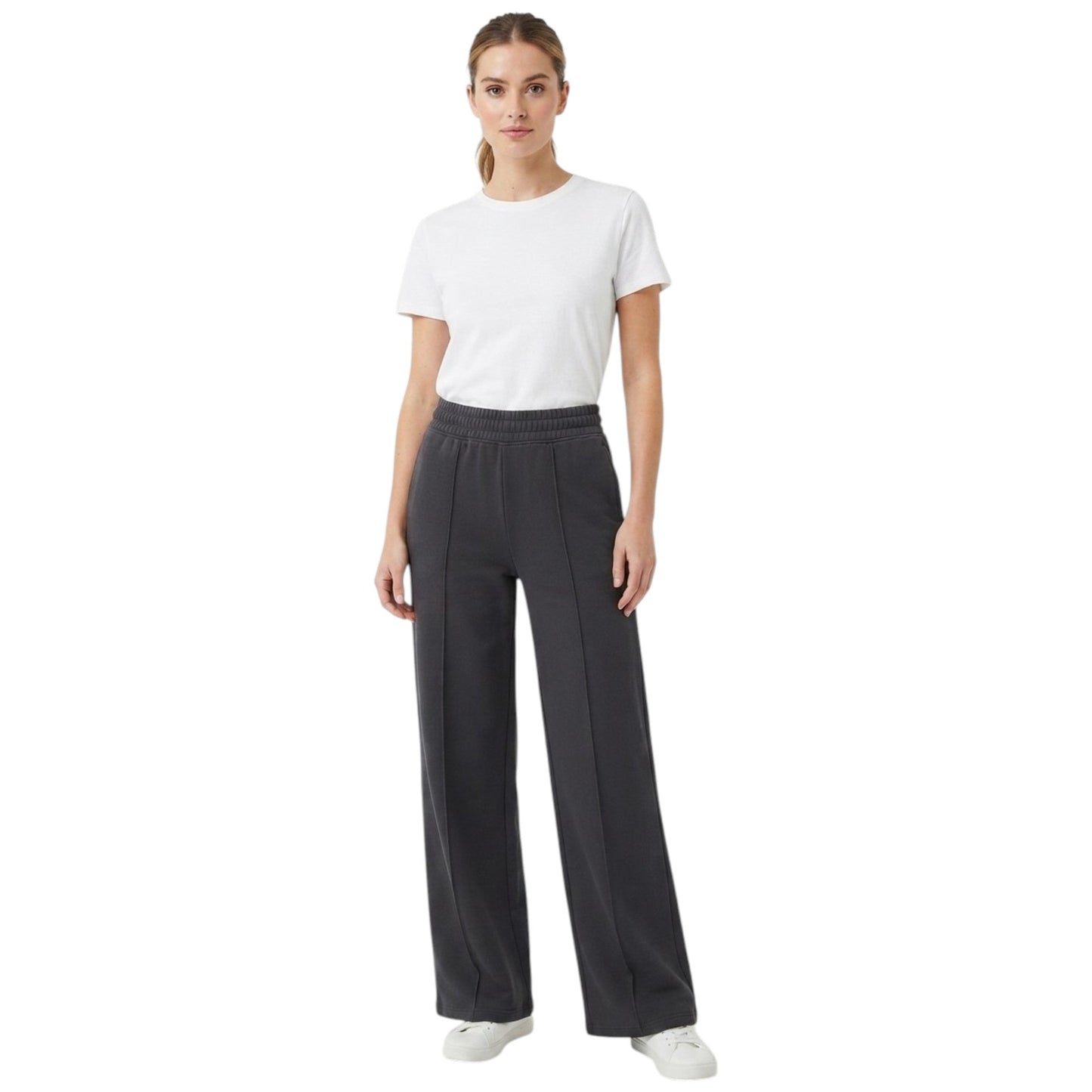 Women's Plain Solid Pant,Dark Grey