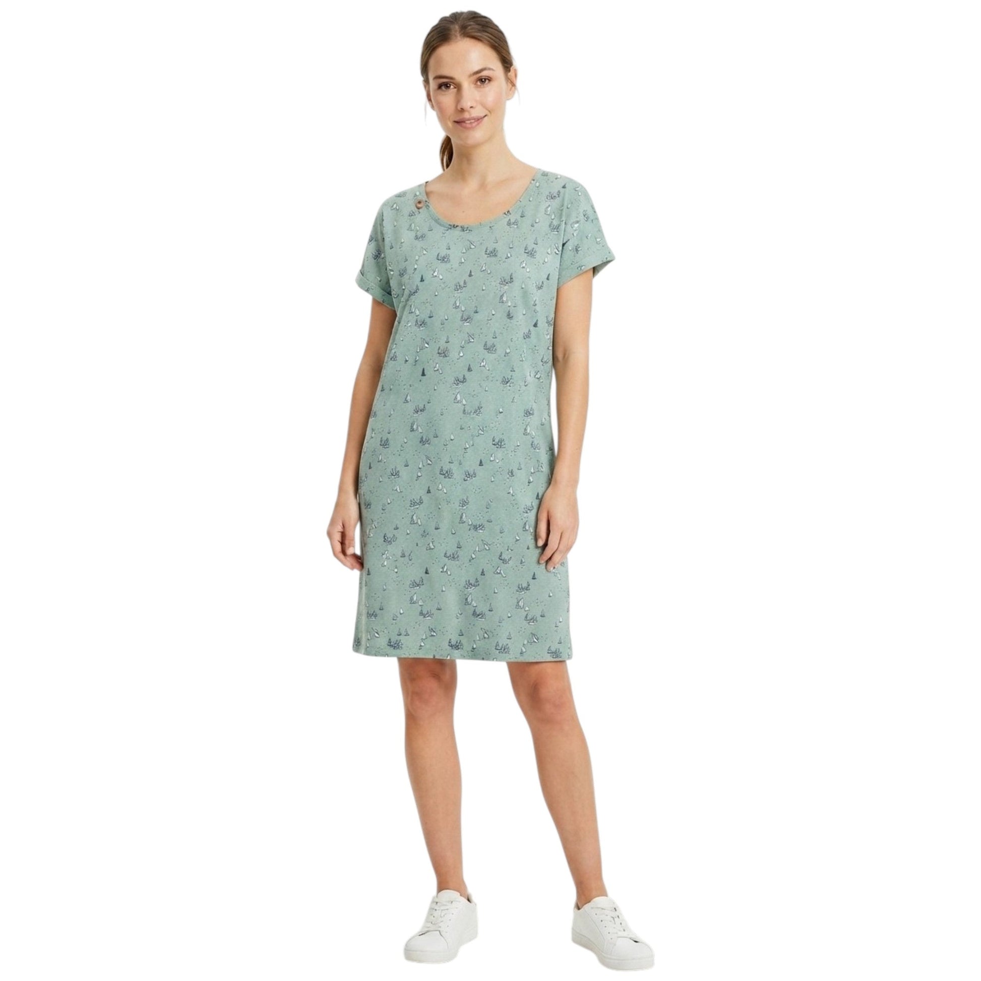 Women's Printed Dress,Mint Green