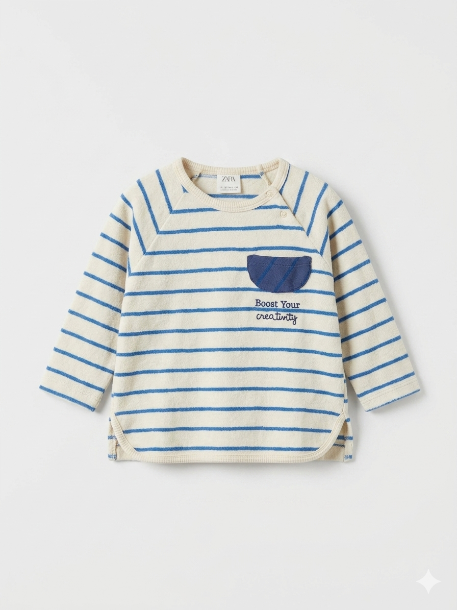 Zara Boy's White & Blue Blouse | Zara In Lebanon
