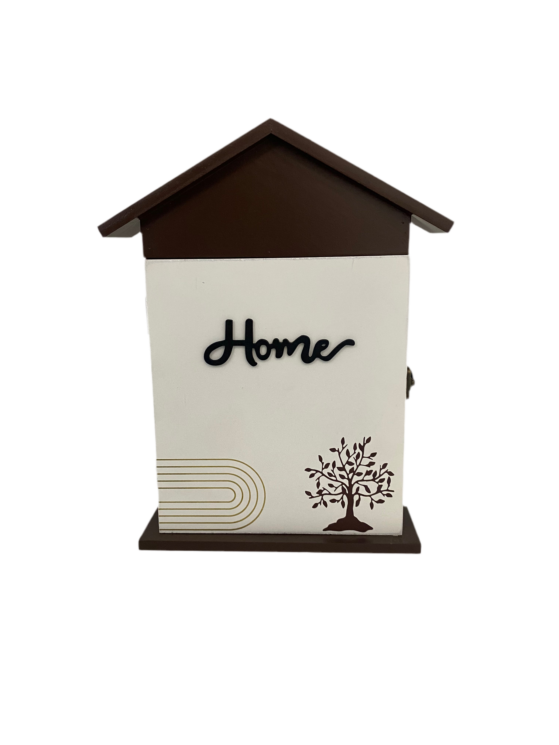 Wood Wall Mounted Key Holder Box