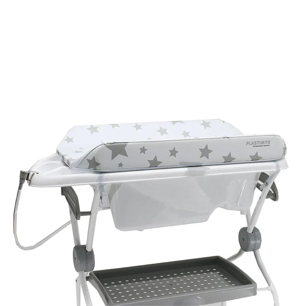 Plastimyr Ona Safari Grey Folding Bath Tub With Changing Table