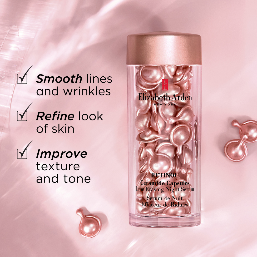 Elizabeth Arden Ceramide Capsuls & Retnol Line Erasing Night Serum 30pcs