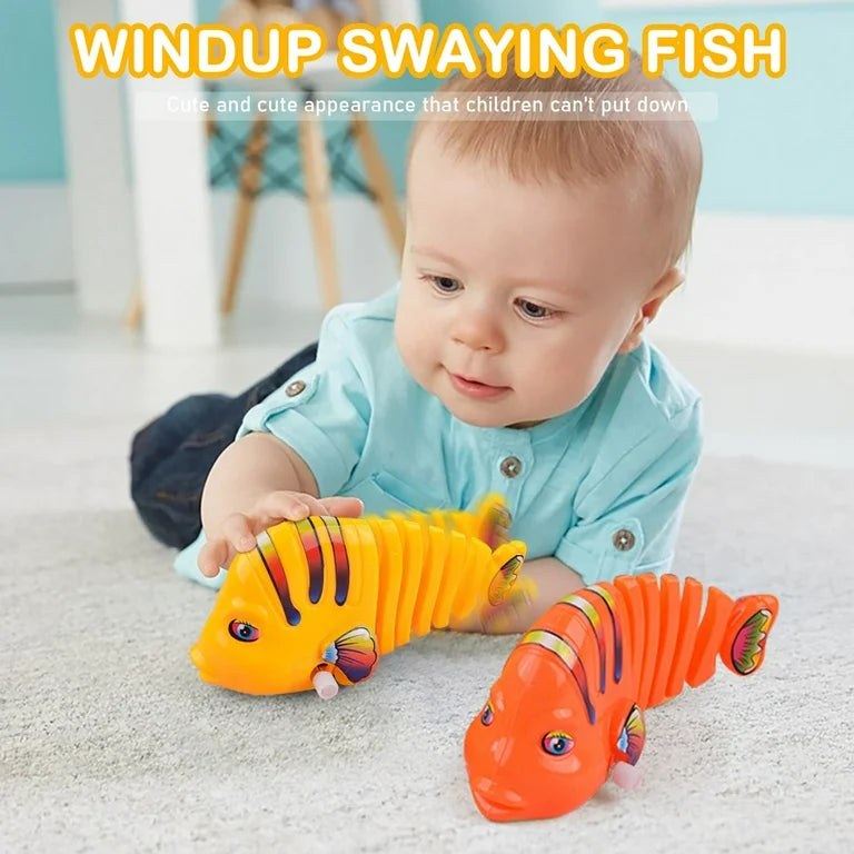 Wind-Up Wiggle Fish Toy - 2 PIECES