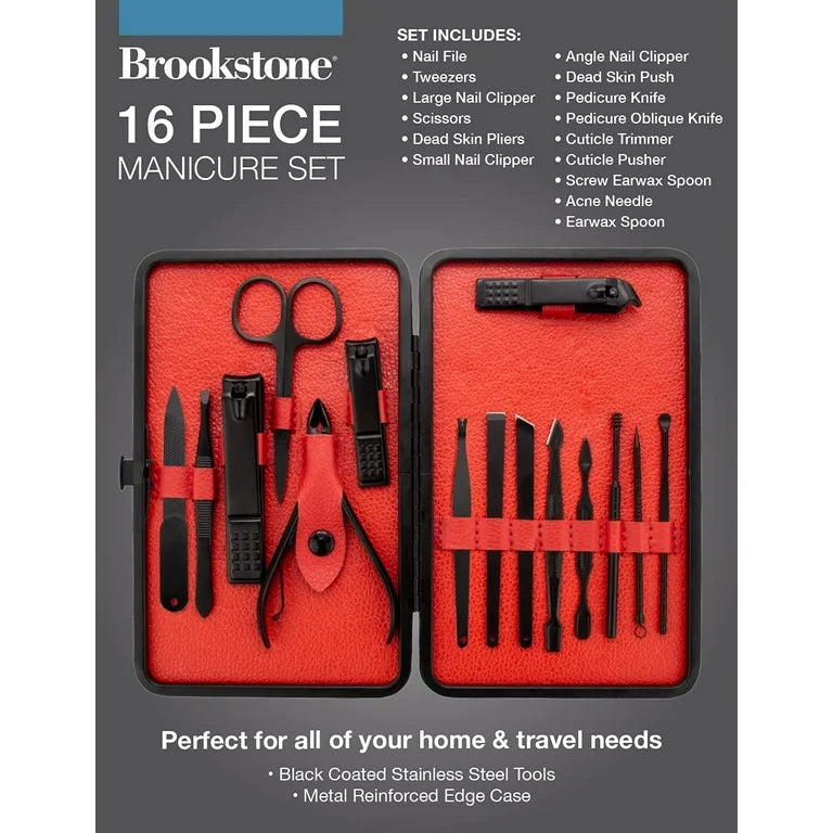 Premium Manicure Set Stainless Steel | 16 in 1 طقم مانيكيور فاخر من الفولاذ الصلب | 16 في 1