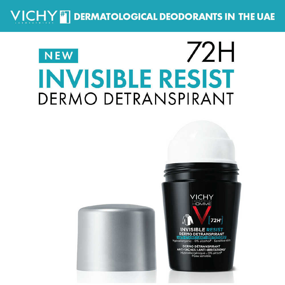 Vichy 72 Hours Invisible Resist Deodorant for Men 50 ML