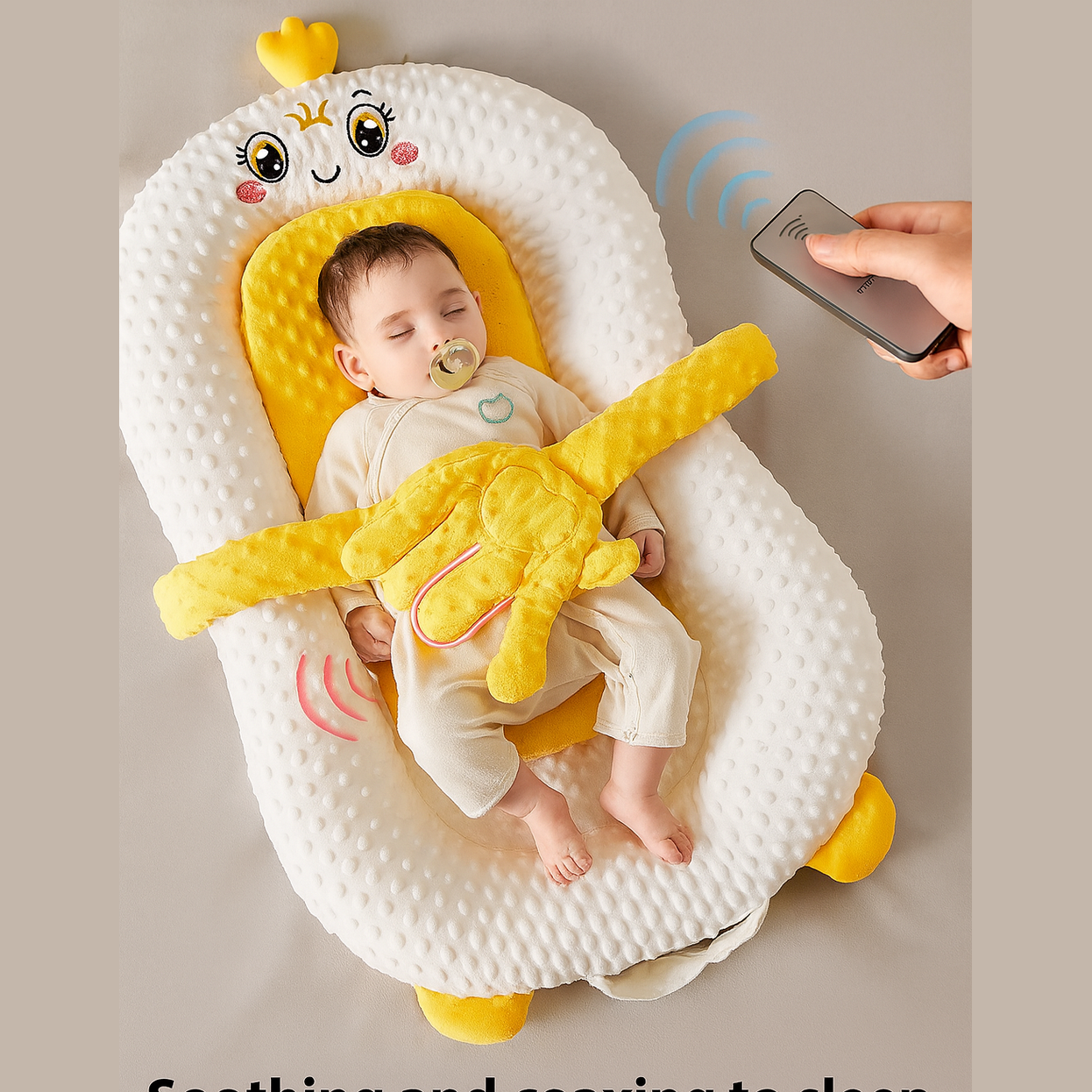 Baby Cotton Lounger With Vibrating Hand