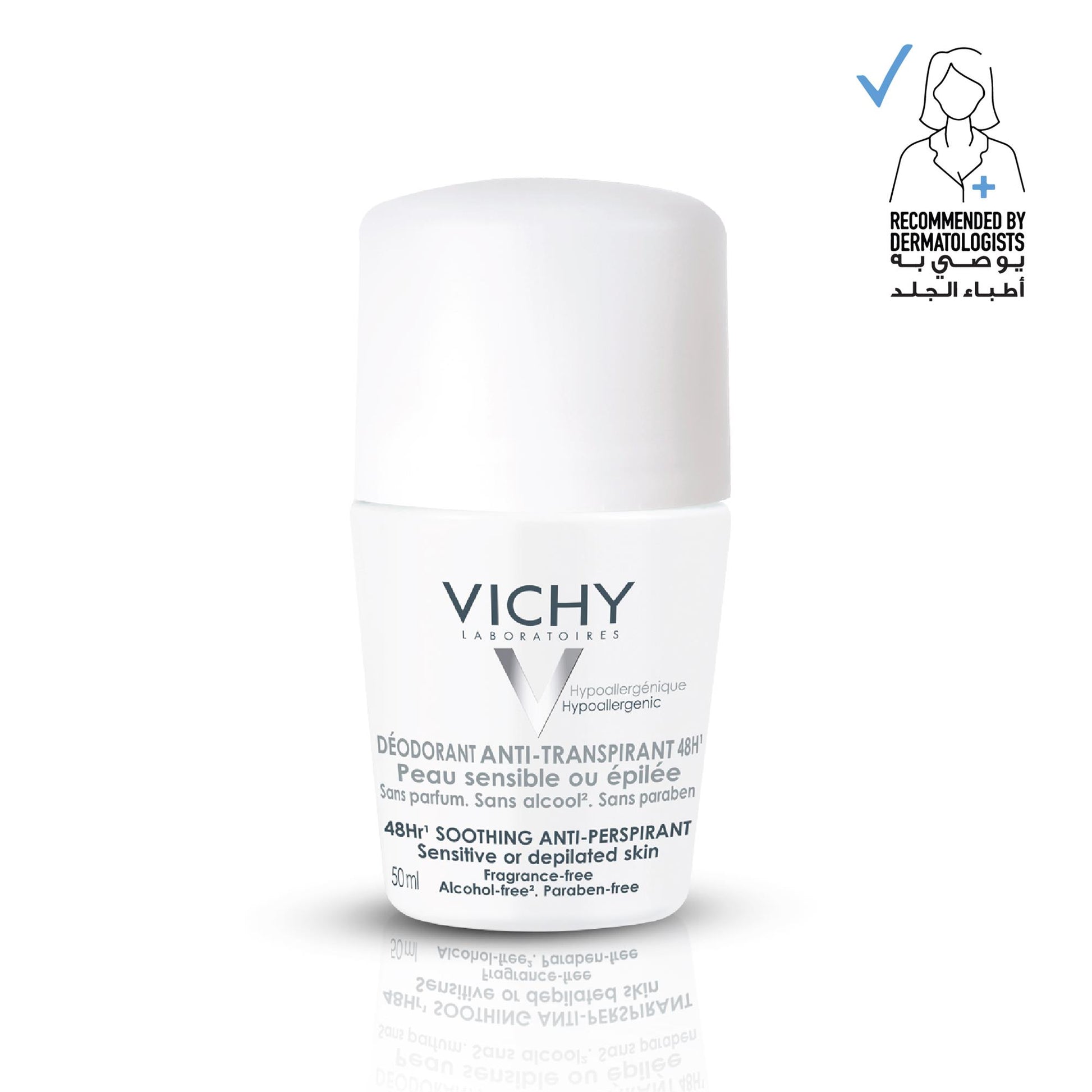 Vichy 48-Hour Soothing Anti-Perspirant Roll-On - Sensitive Skin-50ML