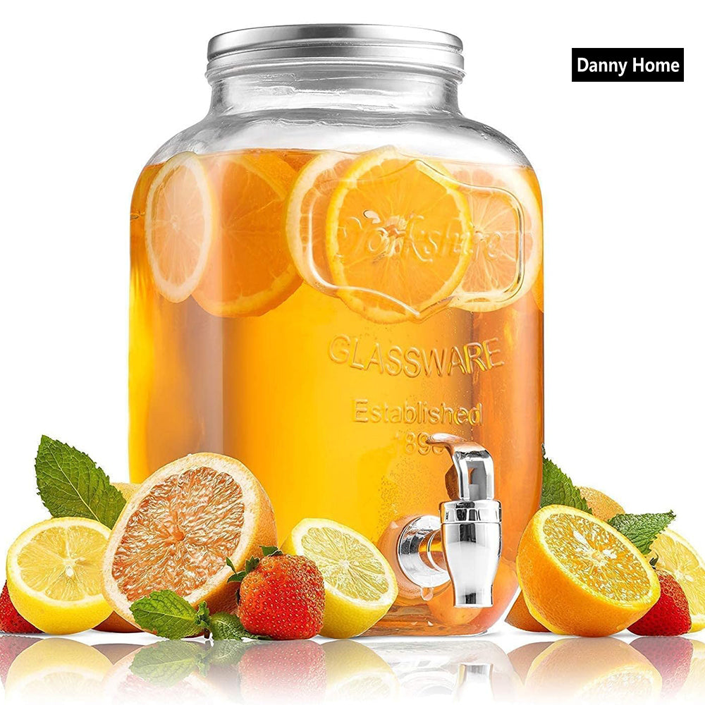 Danny Home Glass Beverage Dispenser 8-L