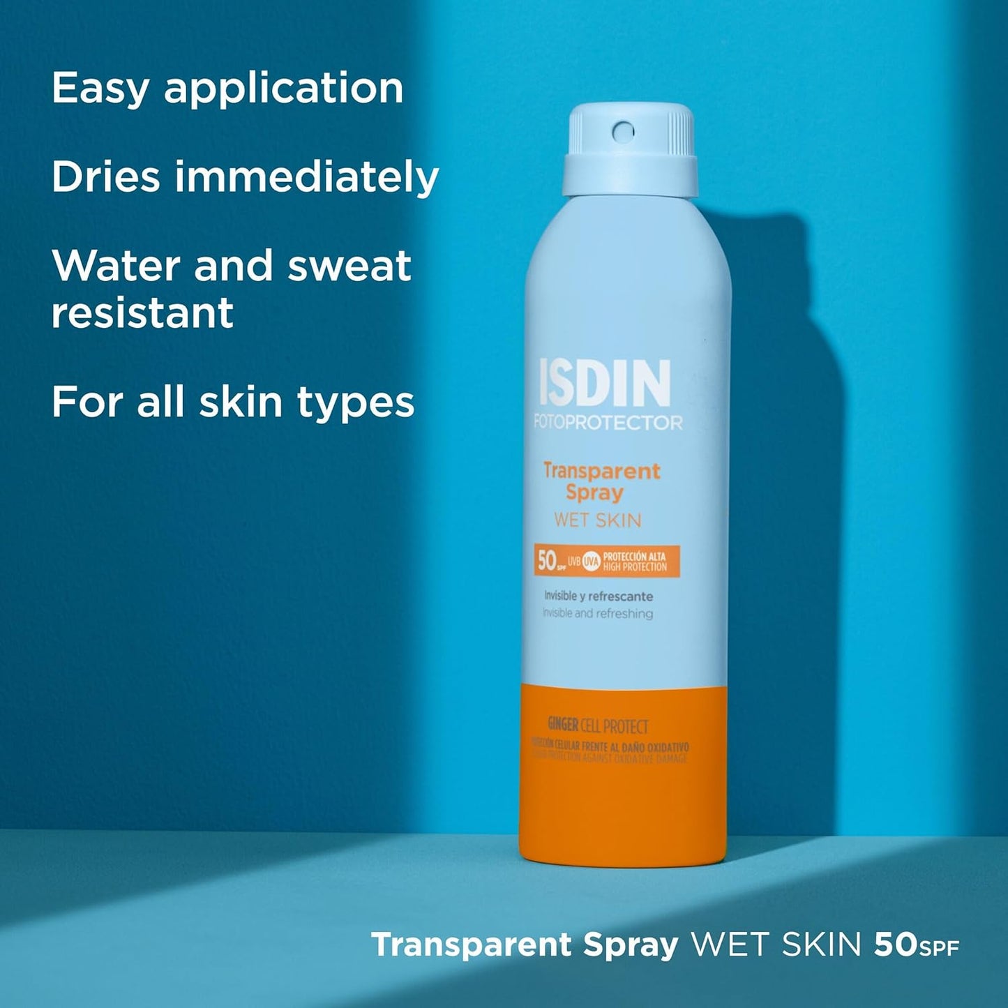 FOTOPROTECTOR TRANSPARENT SPRAY WET SKIN SPF50