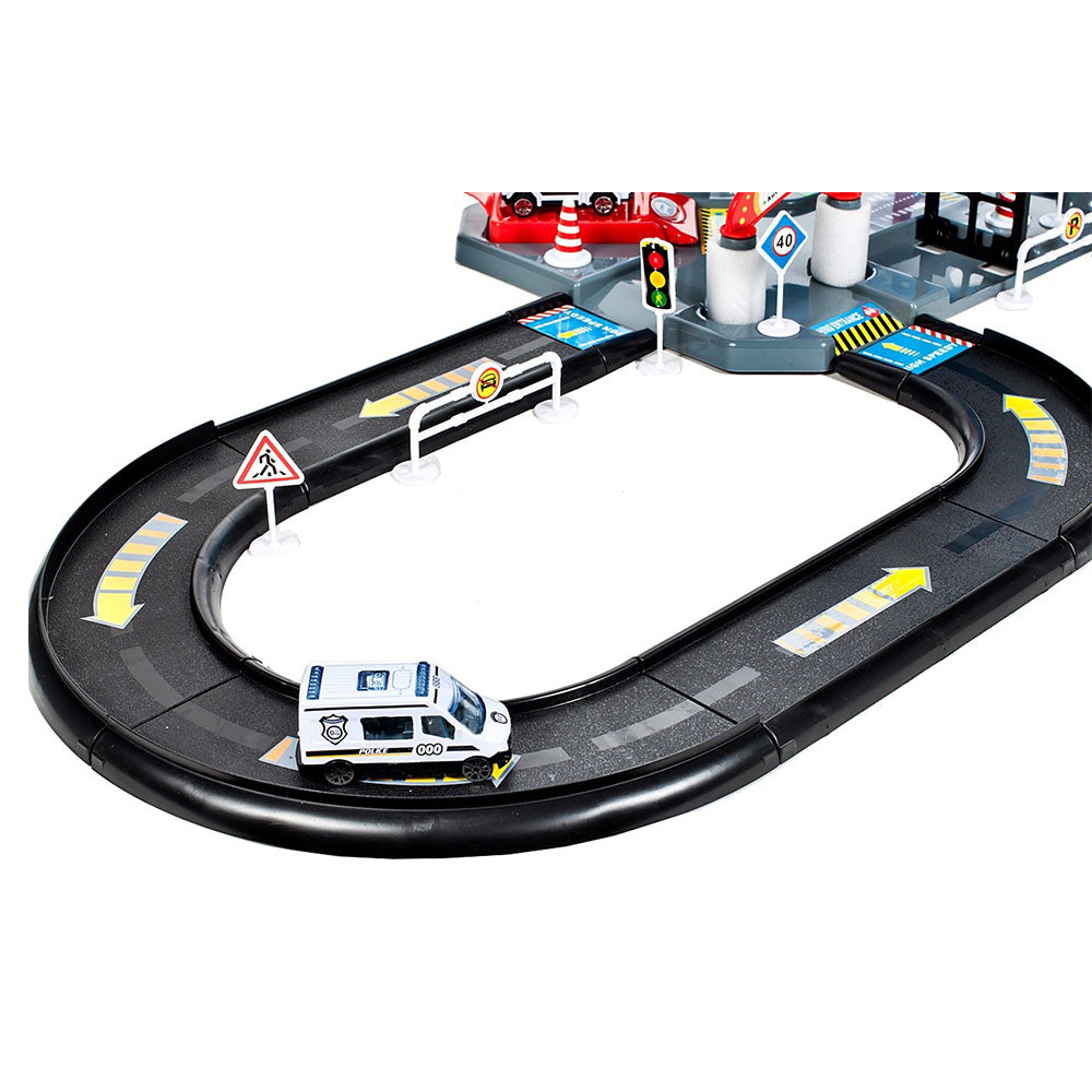 (Net) Simulation Parking Model Car Alloy Police Car Set