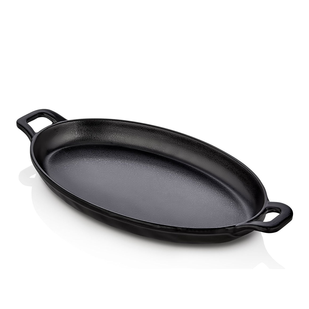 Melamine Matt Oval Plate with handles 23.5 cm