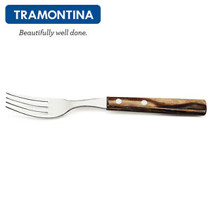 Tramontina traditional wood dessert fork set of 12