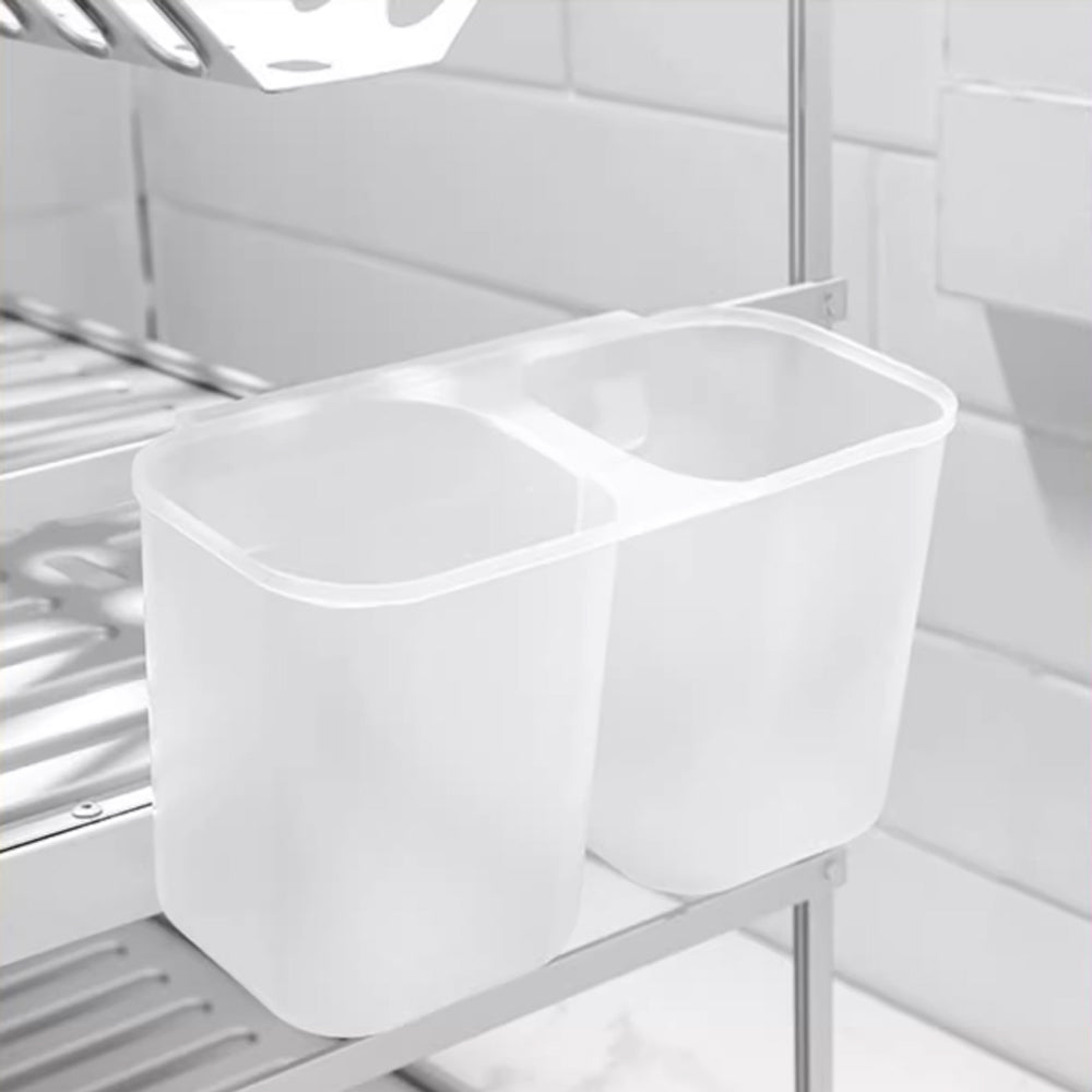 65-cm Aluminum Large 3-Layer Dish Rack