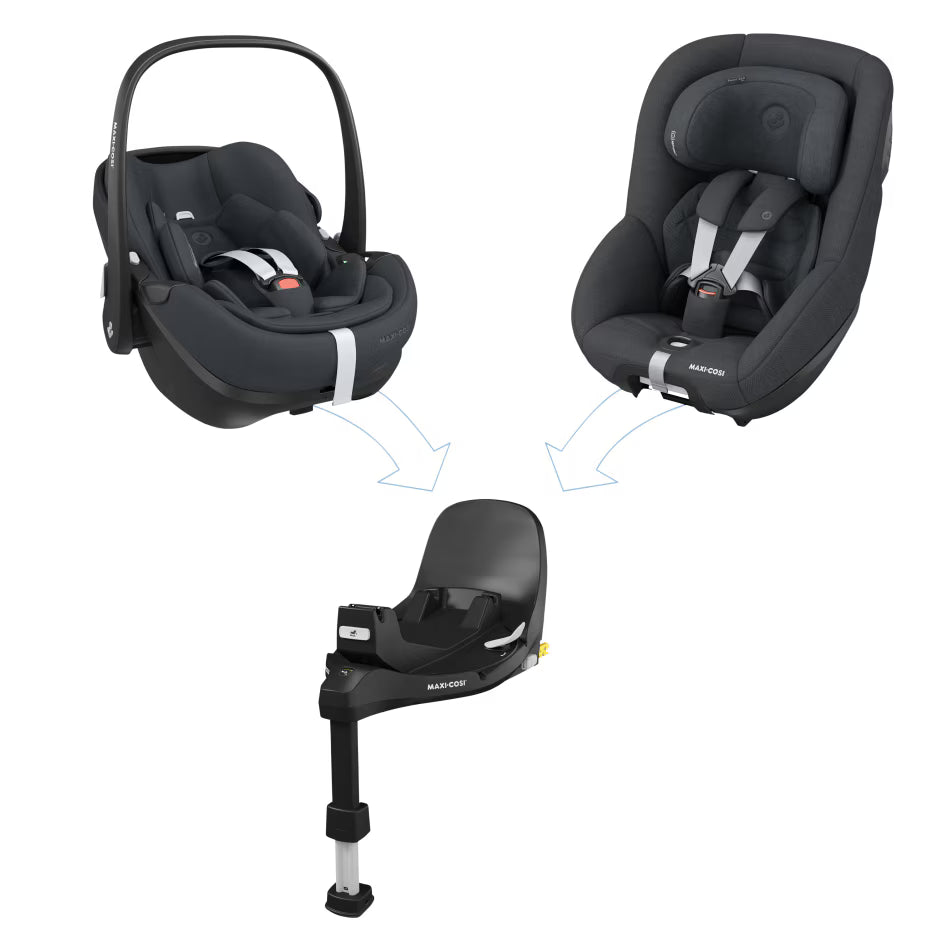 Maxi-Cosi - Leona2 (Essential Black) - 3pcs Bundle Leona2 Stroller - Pebble 360 Pro Car Seat - FamilyFix 360 Pro Base - Travel System
