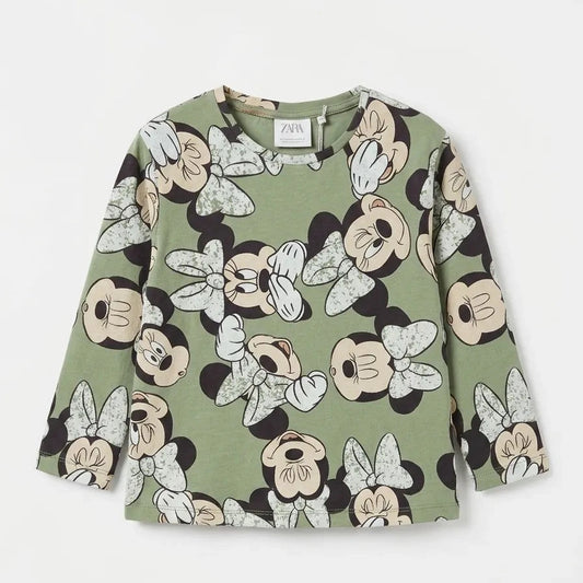 Zara Girl's Sage Green Printed Blouse | Zara In Lebanon