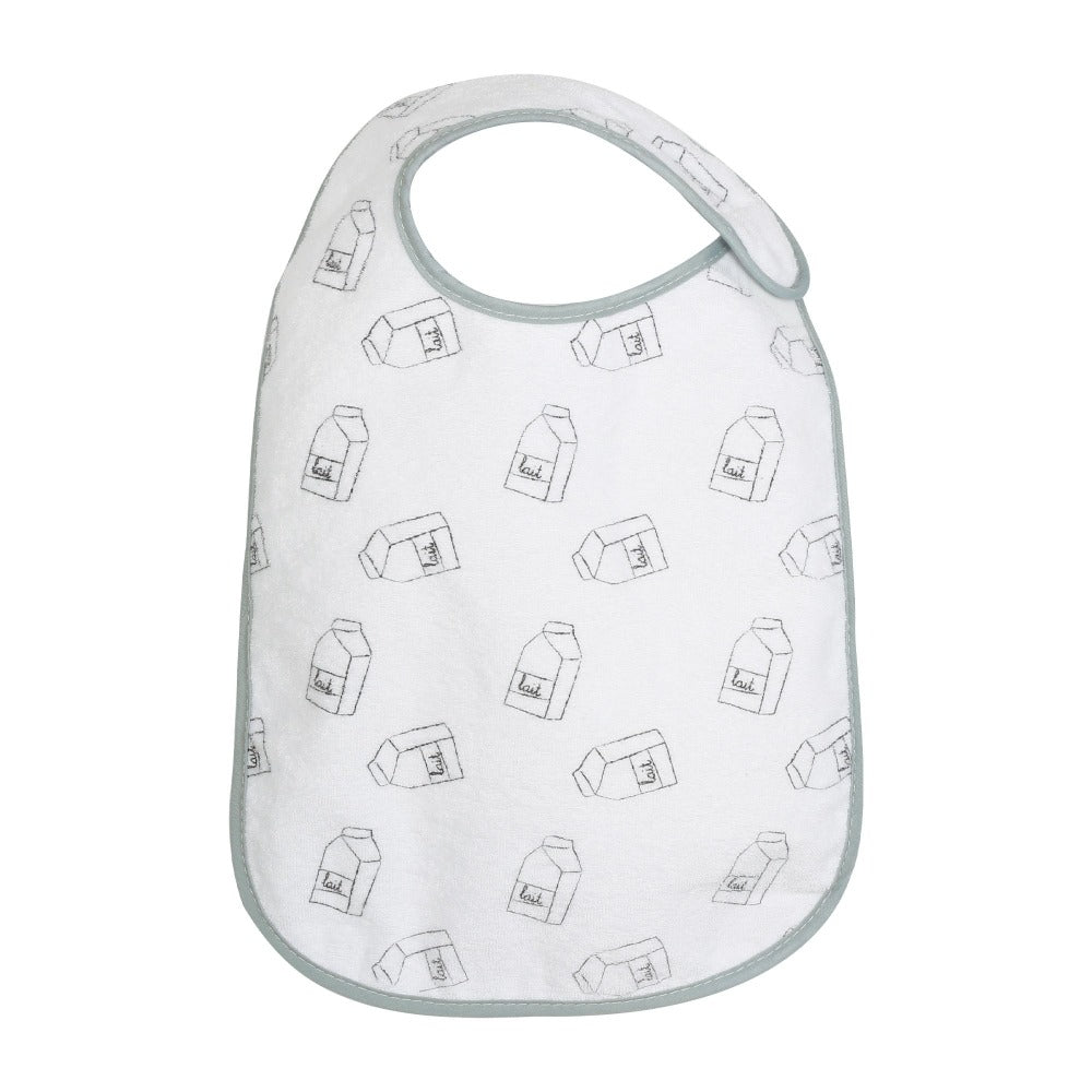 Trois Kilos Sept: 5-Pack Newborn Bibs – White & Grey (24 x 38 cm)
