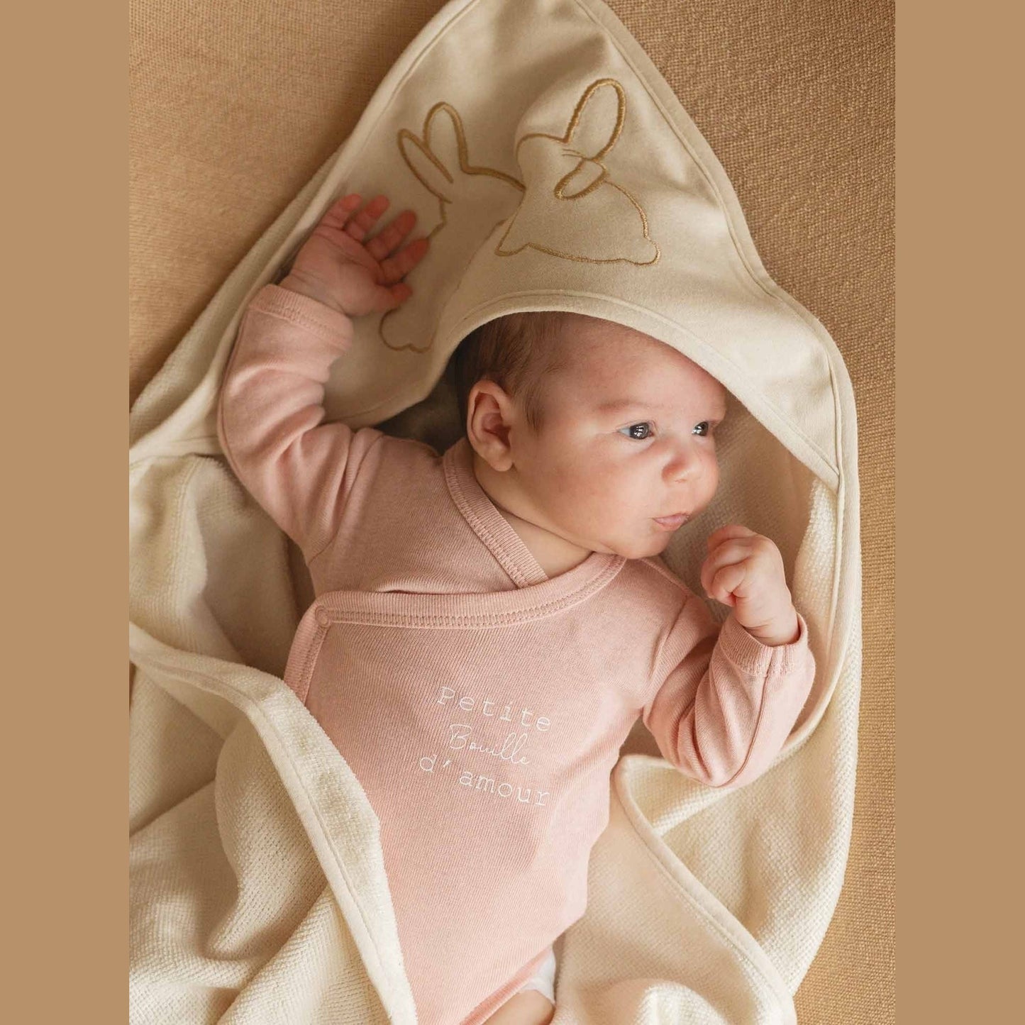 Trois Kilos Sept: Set of 2 Bouille Bodysuits – Rose Poudré (3 Months)