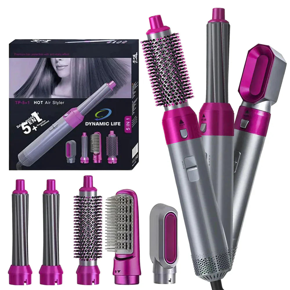 5 In 1 Hot Air Styler Hair Straightener - Medaid International
