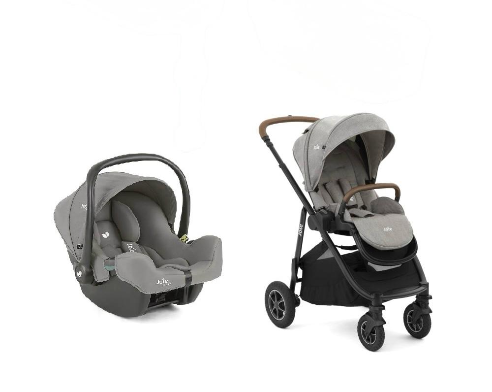 Joie - Versatrax Stroller Travel System  - Gemm Car Seat - Pebble