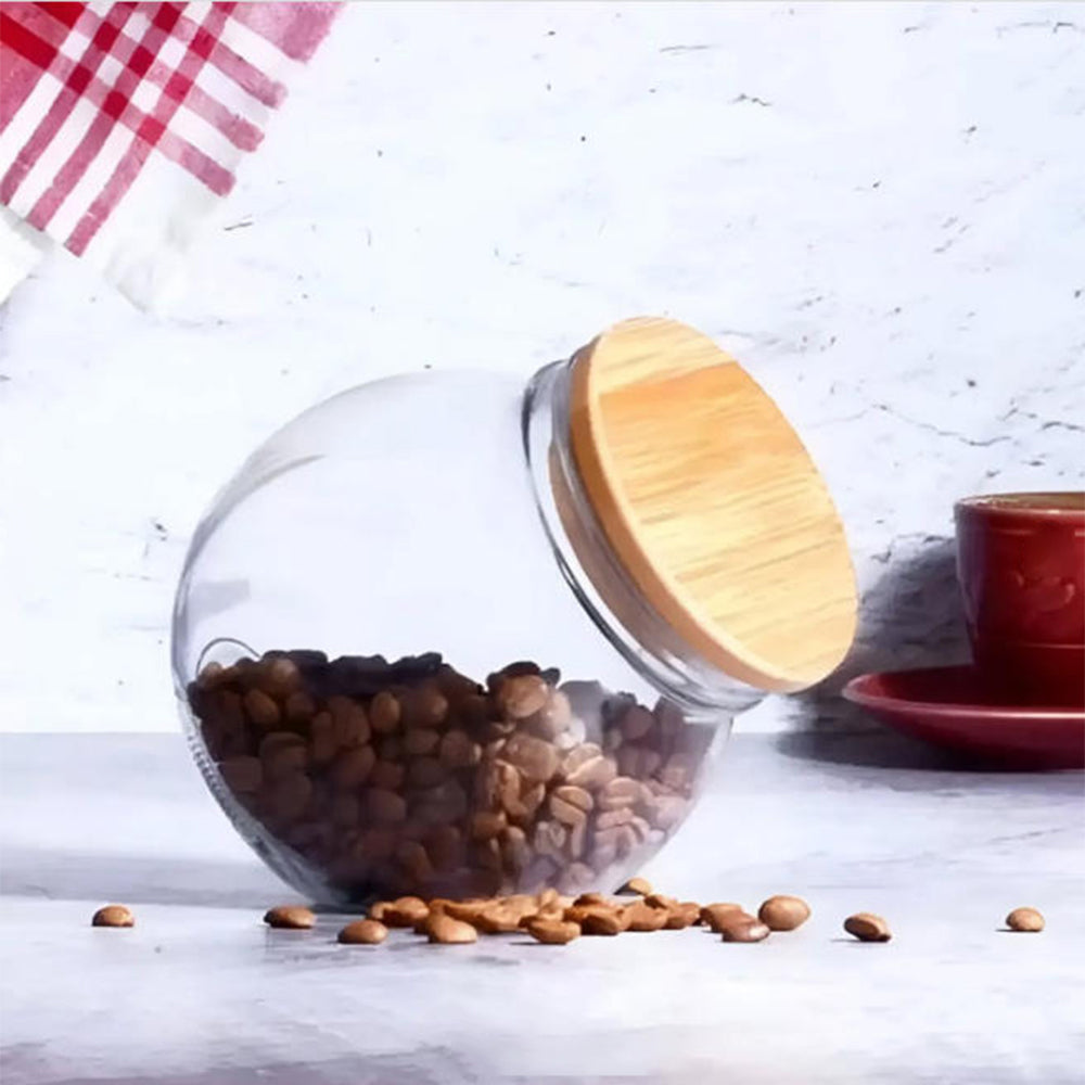 Danny Home Sealed Glass Jar With Bamboo Lid 500-ml
