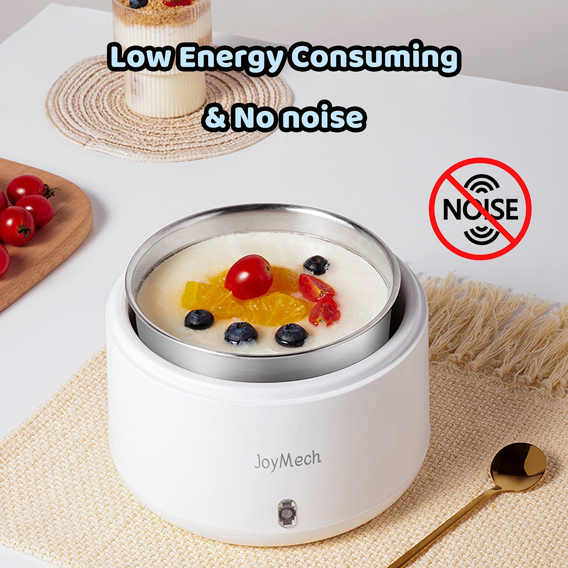 JoyMech Yogurt Maker, Compact Greek Yogurt Maker Machine with Constant Temperature Control, Stainless Steel Container, 1 Quart for Home Organic Yogurt - Medaid International