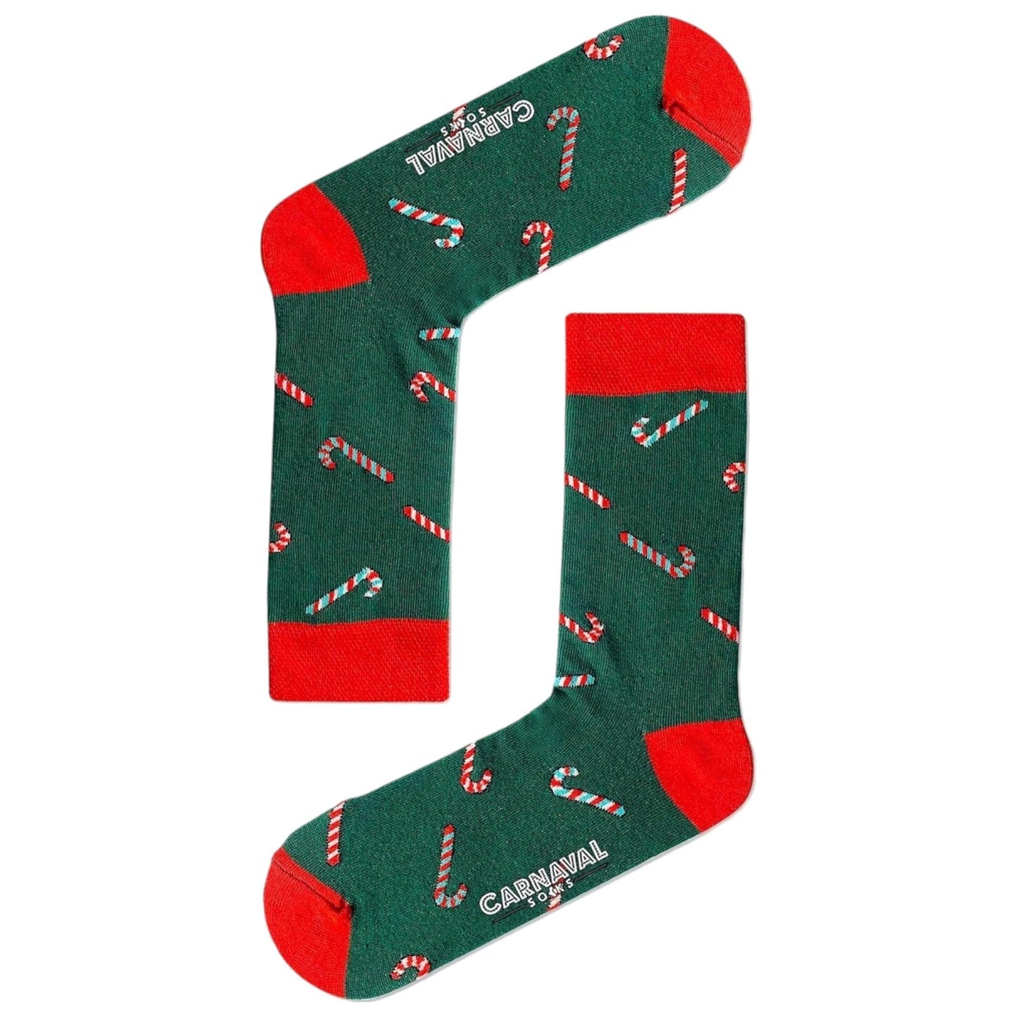 CARNAVAL SOCKS THE PARTY HAS BEGUN Women's & Men's Christmas Novelty Socks, Multicolor Cartoon Crew Length, 2 Count, Adults, Christmas Lovers, Novelty Socks Enthusiasts - Medaid International