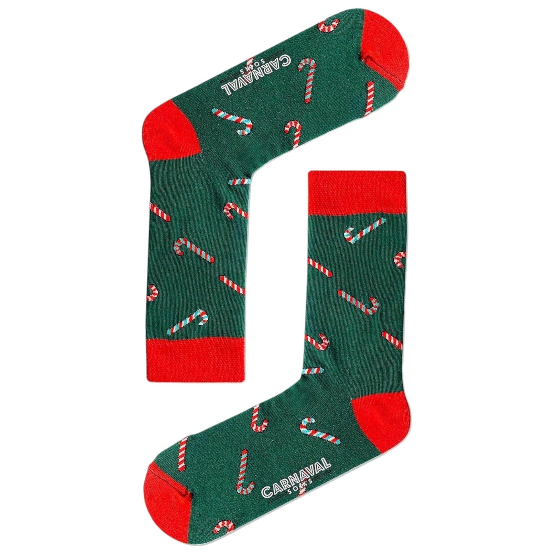 CARNAVAL SOCKS THE PARTY HAS BEGUN Women's & Men's Christmas Novelty Socks, Multicolor Cartoon Crew Length, 2 Count, Adults, Christmas Lovers, Novelty Socks Enthusiasts - Medaid International