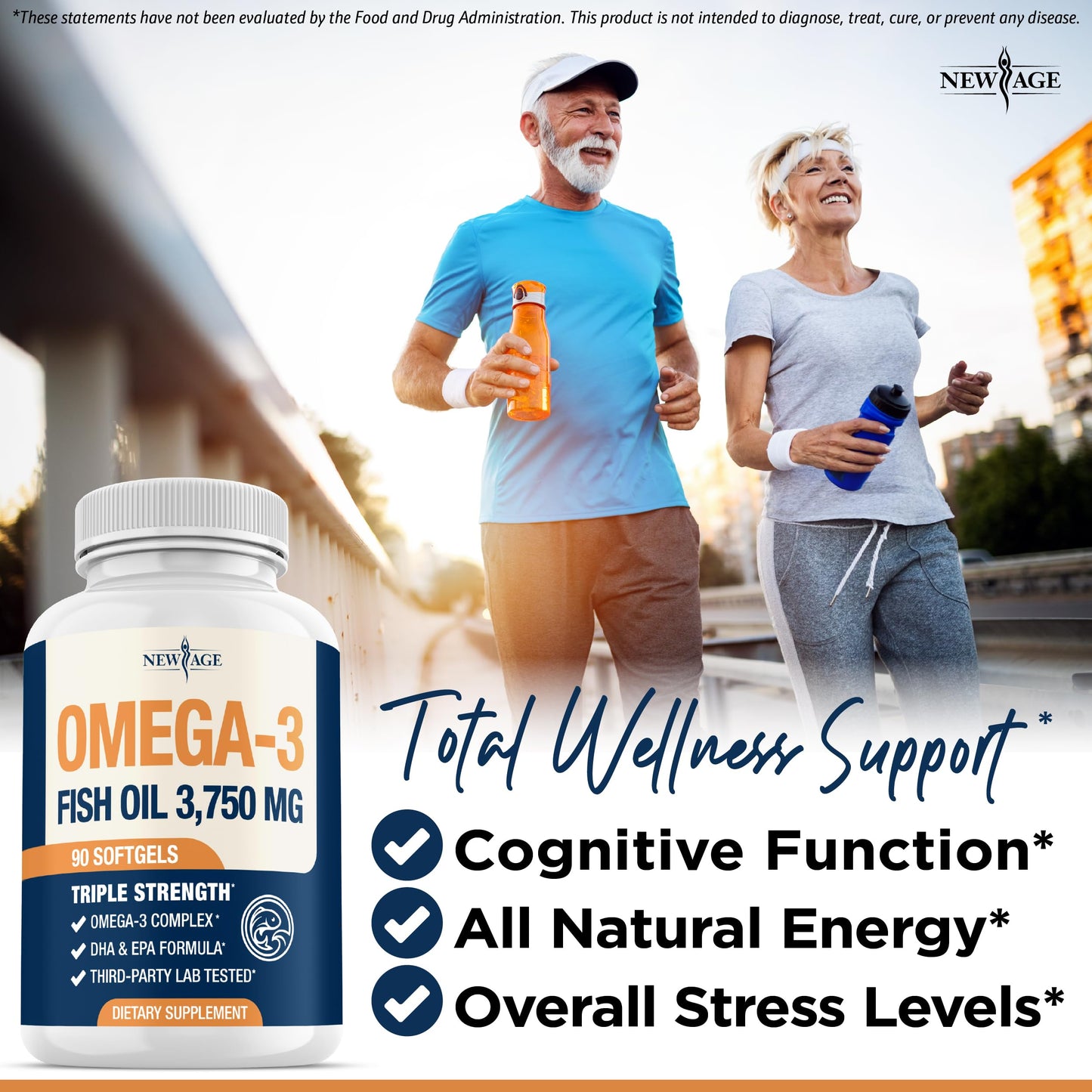 Triple Strength Omega 3 Fish Oil 3750 mg - EPA & DHA - Over 3000mg Omega-3 Fatty Acids - 1350mg EPA + 900mg DHA - Best Essential Fatty Acids, Burpless Fish Oil - 180 Count - Medaid International