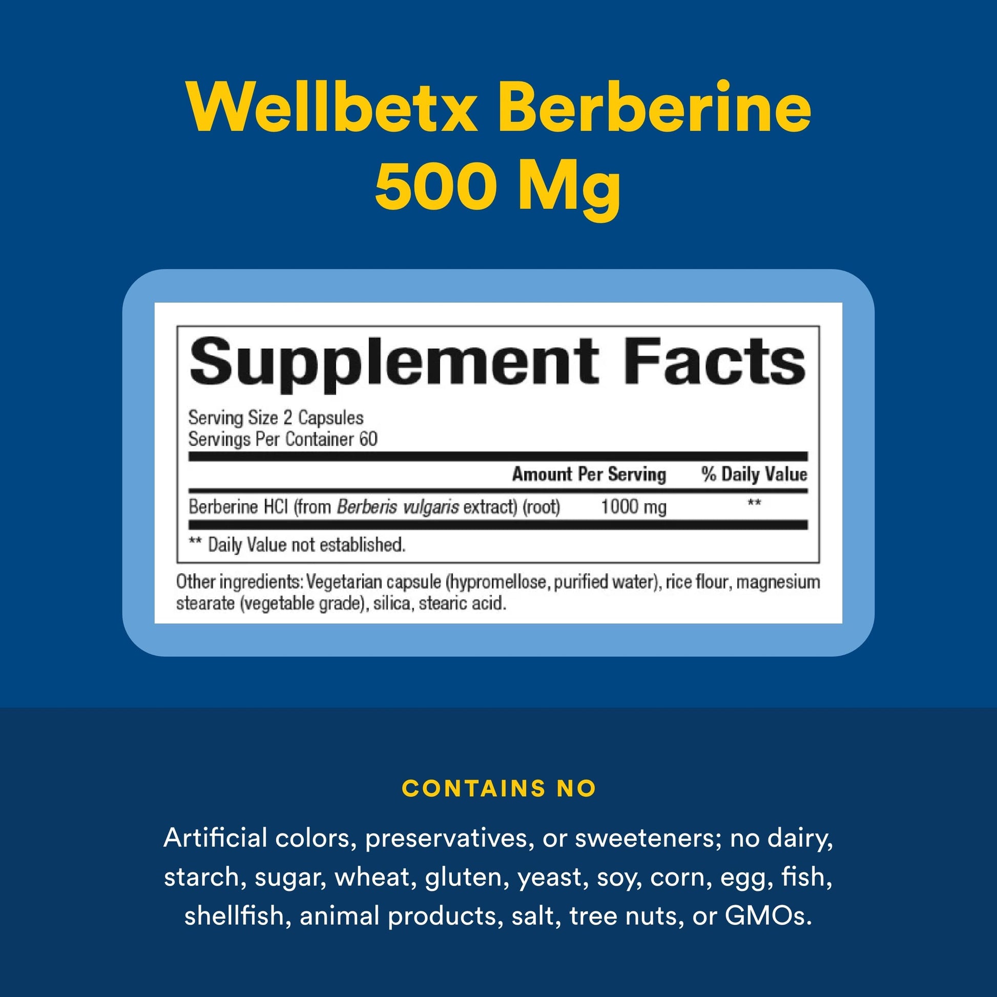 Natural Factors WellBetX Berberine - Daily Supplement Supports Metabolic Health - Formula Supports Healthy Heart - Gluten-Free & Vegan - 120 Vegetarian Capsules (120 Servings) - Medaid International