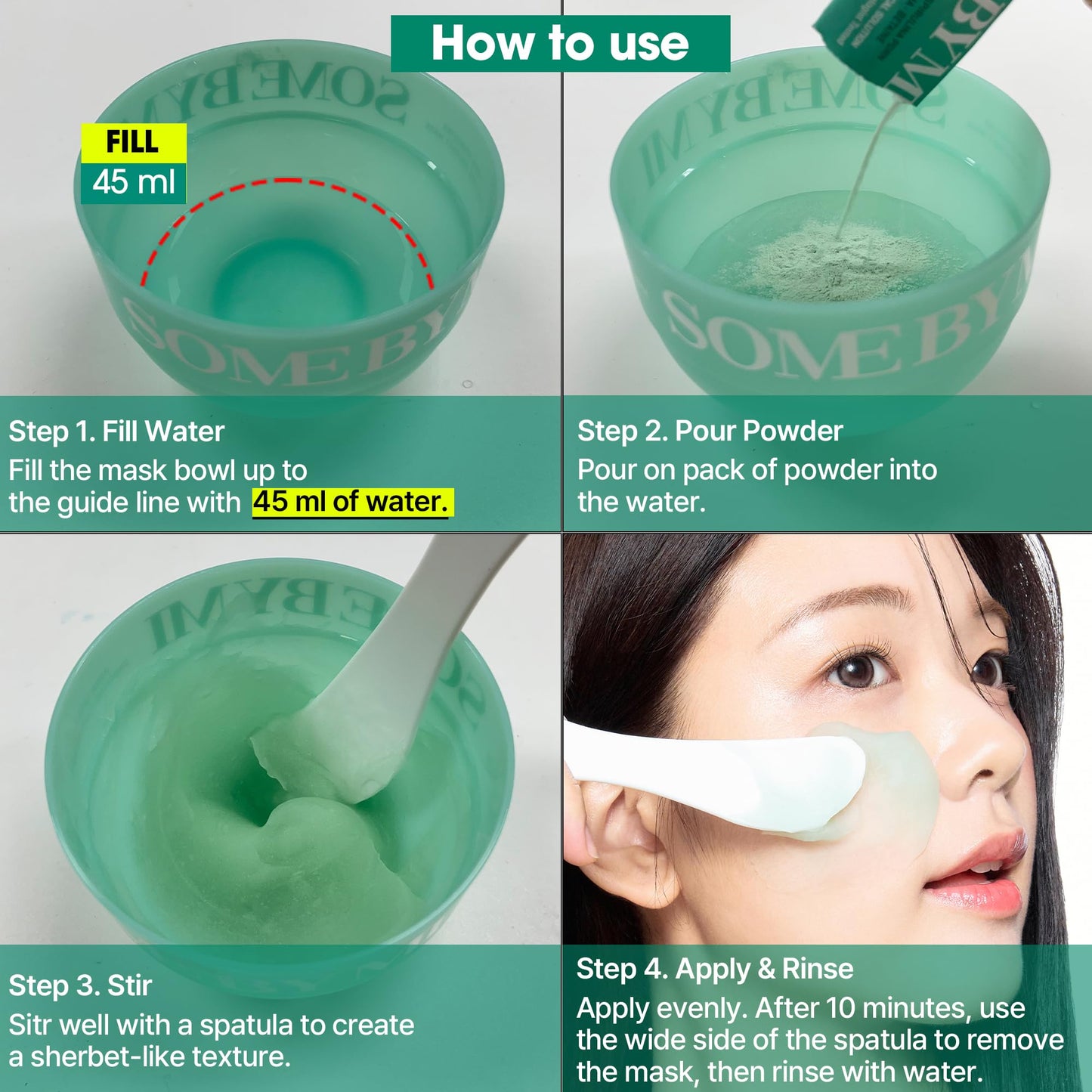 SOME BY MI PDRN Spirulina Soothing Sherbet Mask – 10 Sticks – Korean Vegan Wash-Off Face Mask that Cools by 10.9°C in 10 Minutes – Revitalizes Skin with Spirulina, Seaweed & PHA – Korean Skin Care - Medaid International