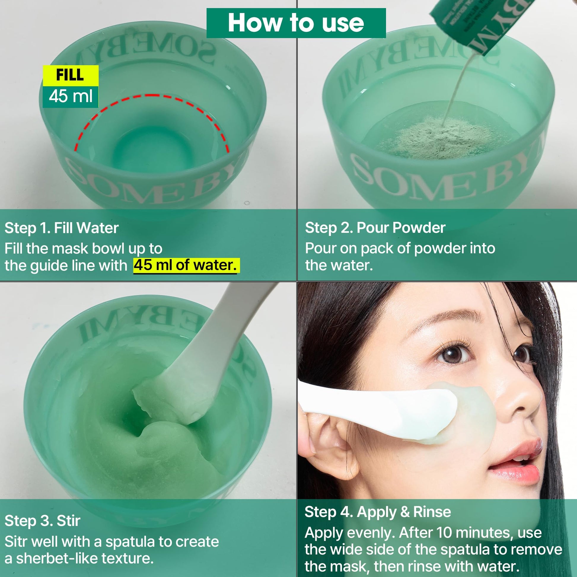 SOME BY MI PDRN Spirulina Soothing Sherbet Mask – 10 Sticks – Korean Vegan Wash-Off Face Mask that Cools by 10.9°C in 10 Minutes – Revitalizes Skin with Spirulina, Seaweed & PHA – Korean Skin Care - Medaid International