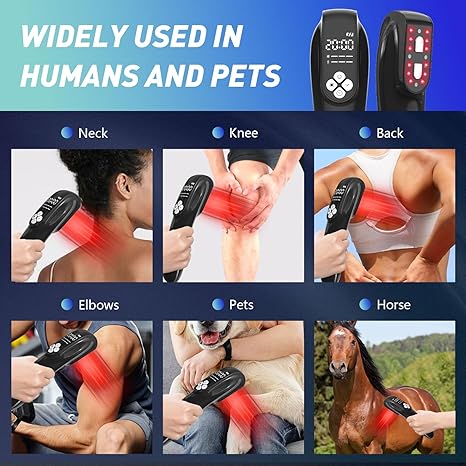 KTS Infrared Red Light Therapy Device for Dogs and Humans, Laser Therapy Devices with Straps for Muscle and Joint Pain Relief, Models:HD-Cure (White) - Medaid International