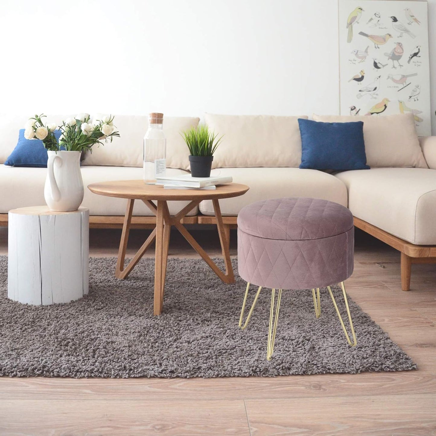 WOLTU Storage Ottoman Chair Stool