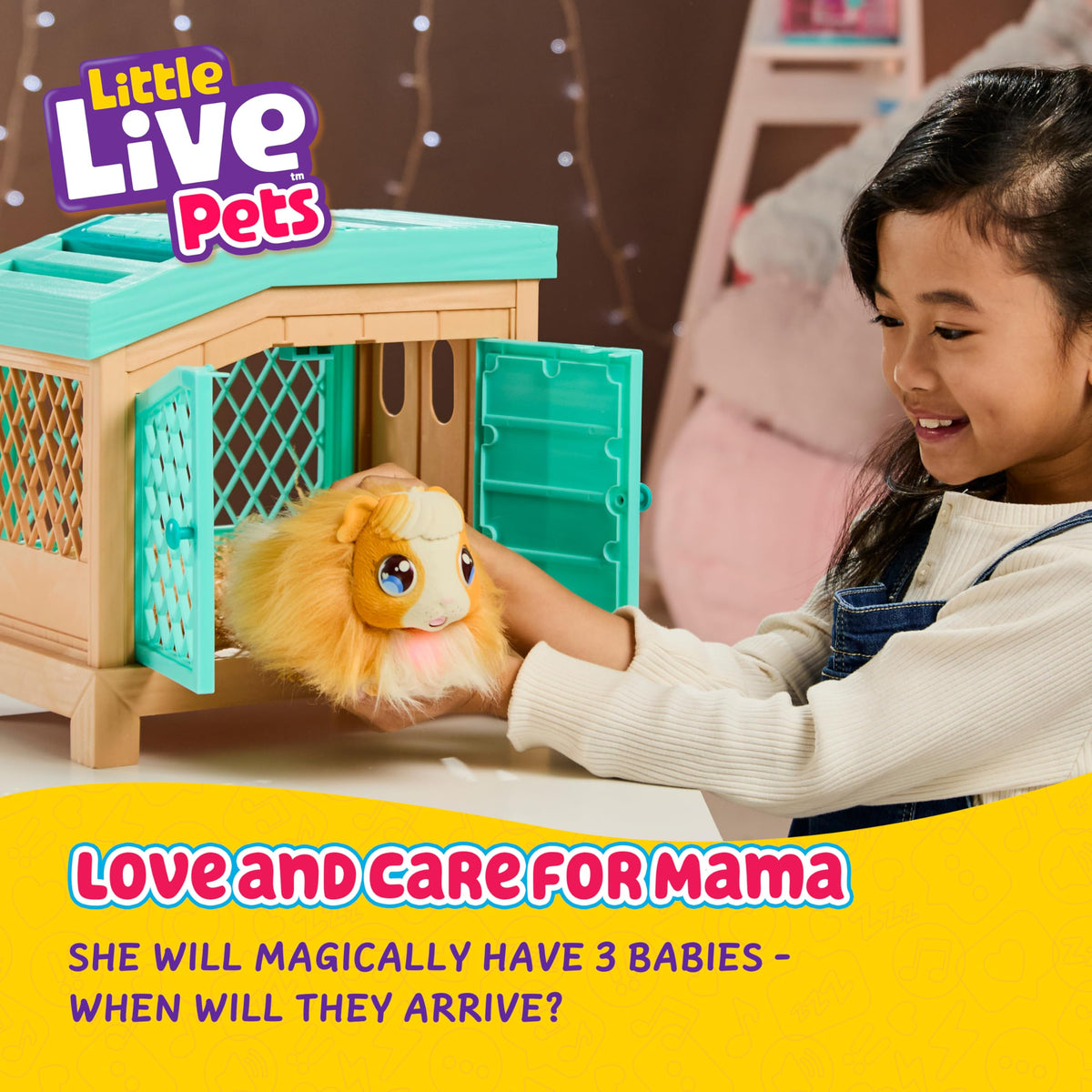 Little Live Pets Mama Guinea Pig and Her Hutch Interactive Toy