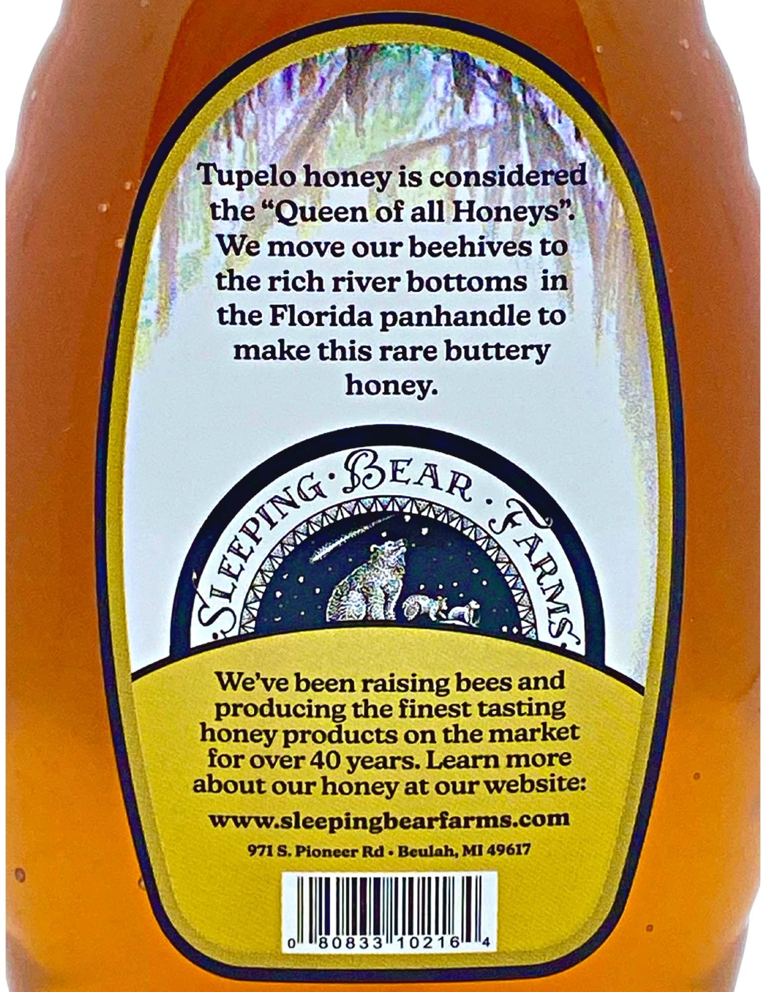 Tupelo Honey 16oz. Bottle- Premium from Sleeping Bear Farms Beekeepers in the Florida Apalachicola River Basin - Medaid International