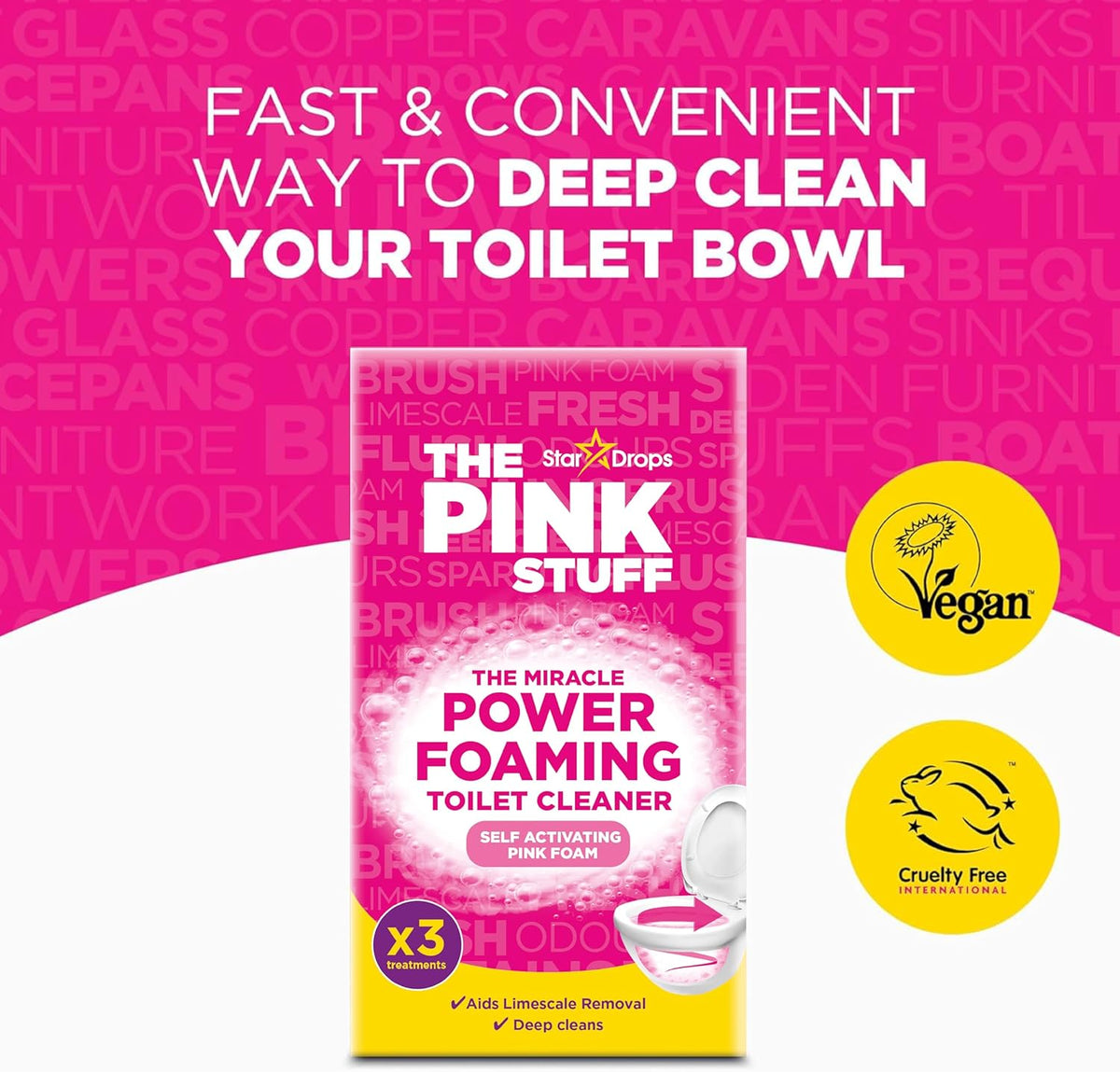 The Pink Stuff Miracle Power Foaming Toilet Cleaner