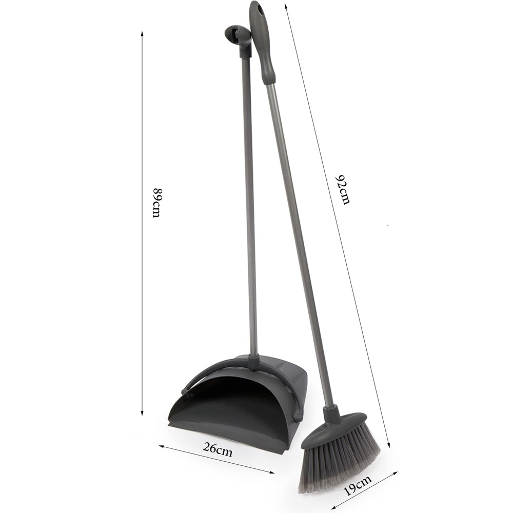 Danny Home 2-Pcs Compact Dustpan & Broom Set